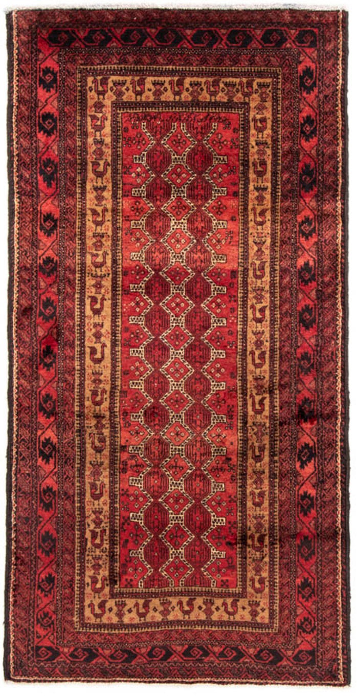 Image of morgenland Hochflor-Läufer »Belutsch Durchgemustert Ruggine 192 x 105 cm«, rechteckig, 0,8 mm Höhe, Handgeknüpft bei Ackermann Versand Schweiz