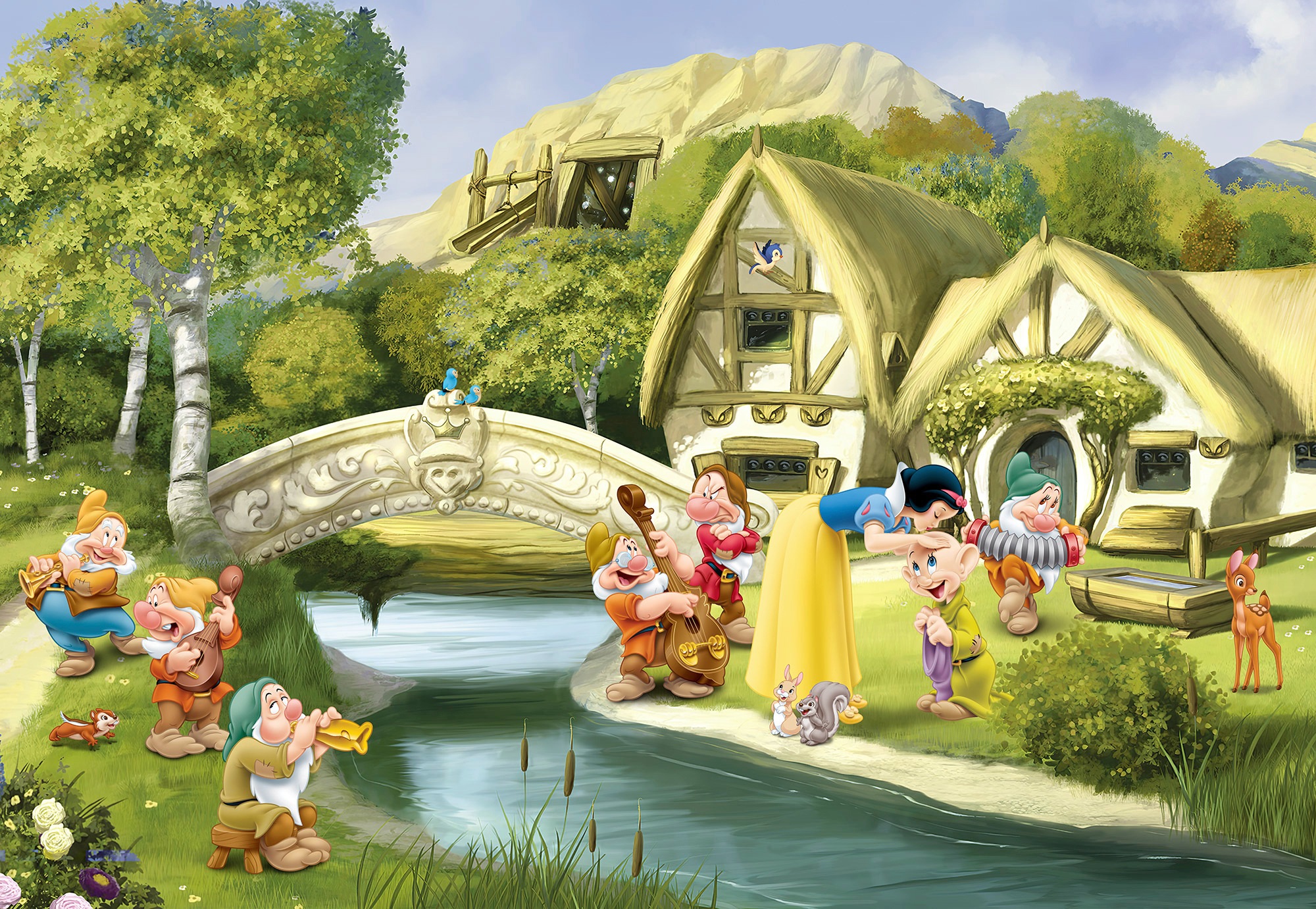 Image of Komar Fototapete "Snow White - Grösse 368 x 254 cm" bedruckt glatt Kinderzimmer