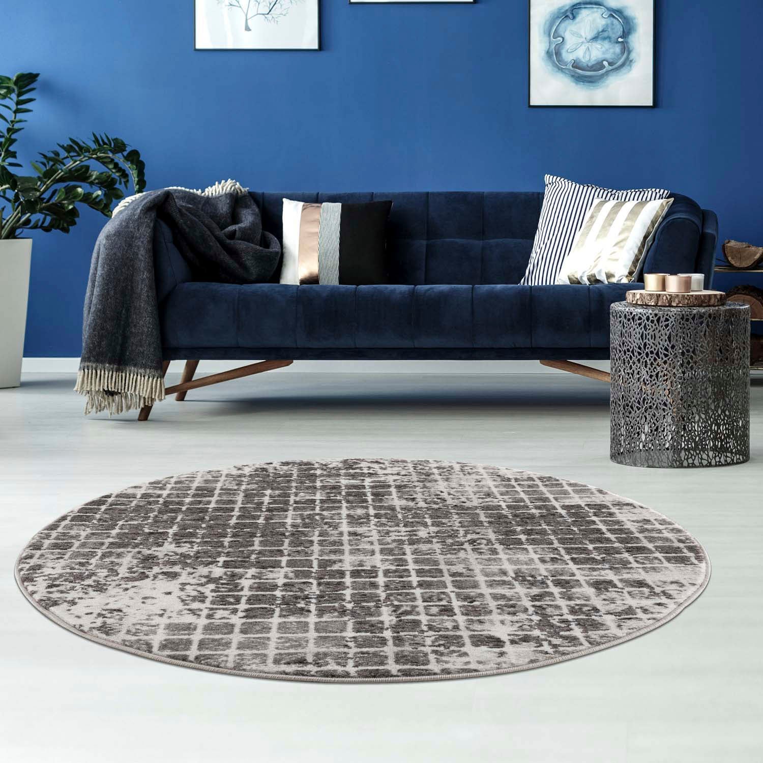 Image of Carpet City Teppich "Noa 9328" rund 11 mm Höhe Kurzflor, Modern, Weicher For, Pflegeleicht