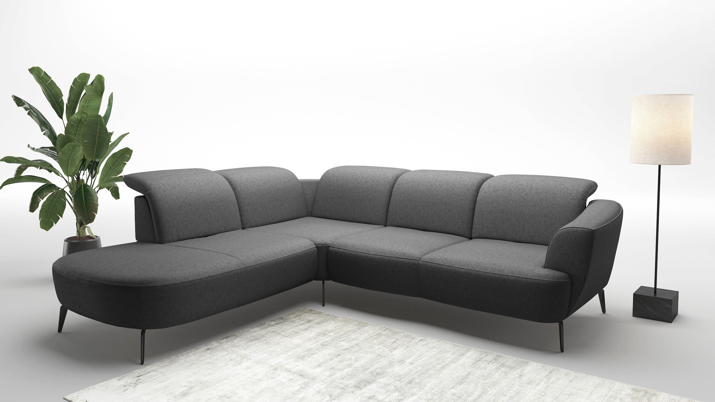 Image of sit&more Ecksofa "Zoe" ink.Sitztiefenverstellung, wahlweise mit Kopfteilverstellung