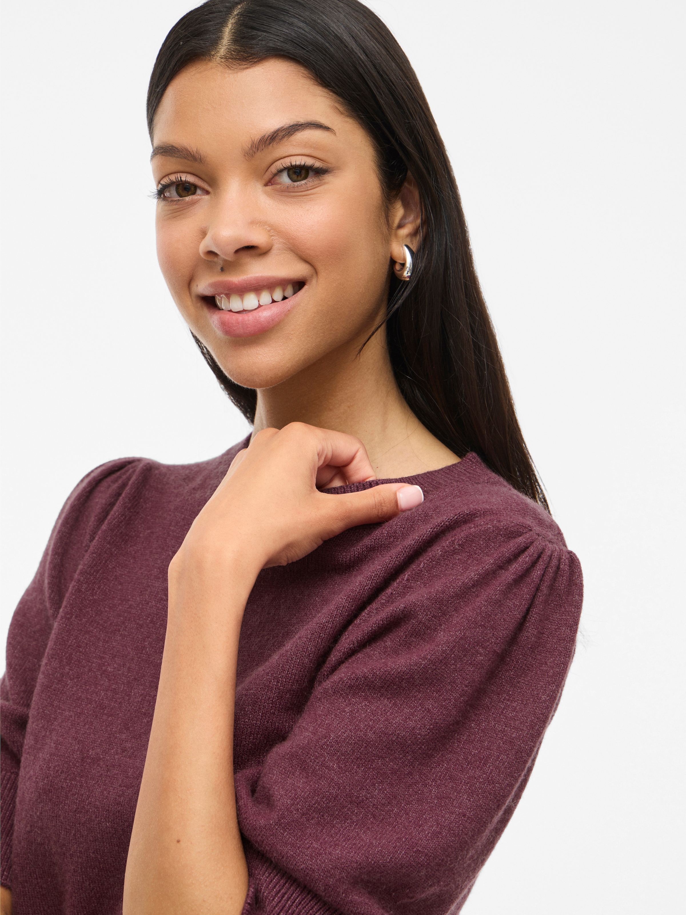Vila Strickpullover »VIRIL 2/4 SLEEVE O-NECK KNIT TOP - NOOS«