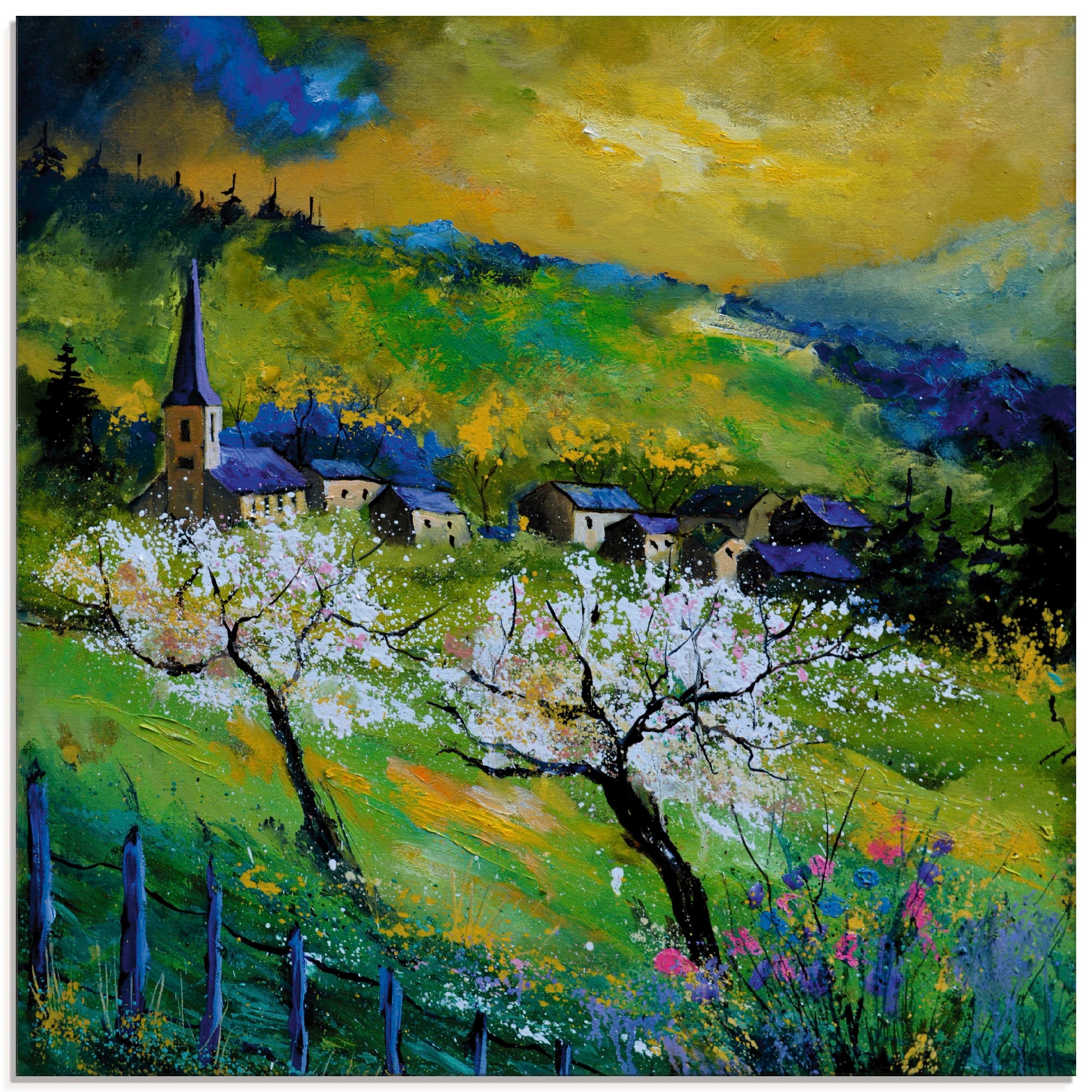 Image of Artland Glasbild »Frühling in Mogimont«, Vier Jahreszeiten, (1 St.) bei Ackermann Versand Schweiz