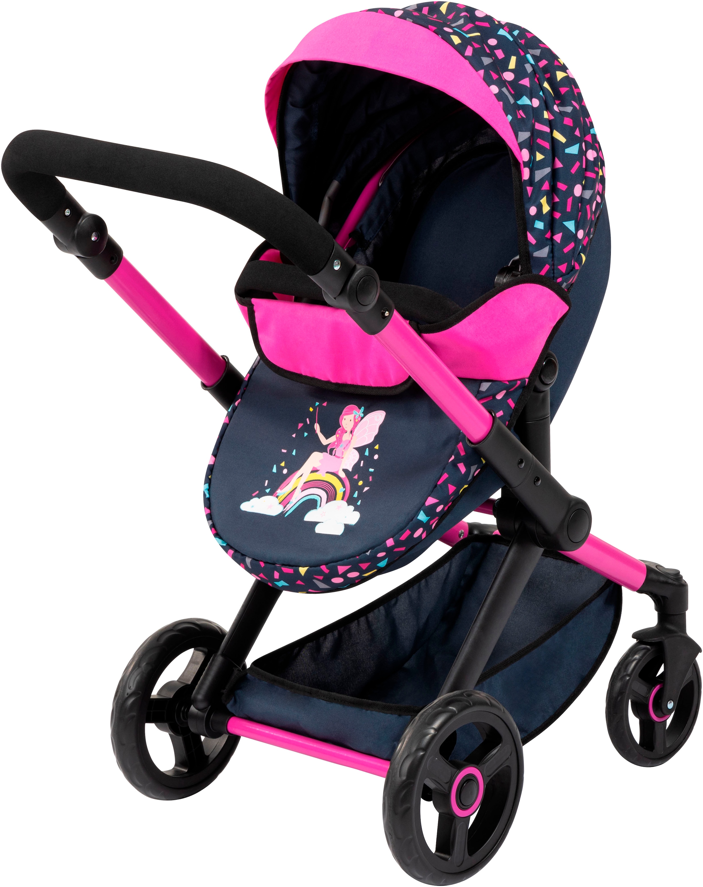 Bayer Kombi-Puppenwagen »Xeo Deluxe, schwarz«