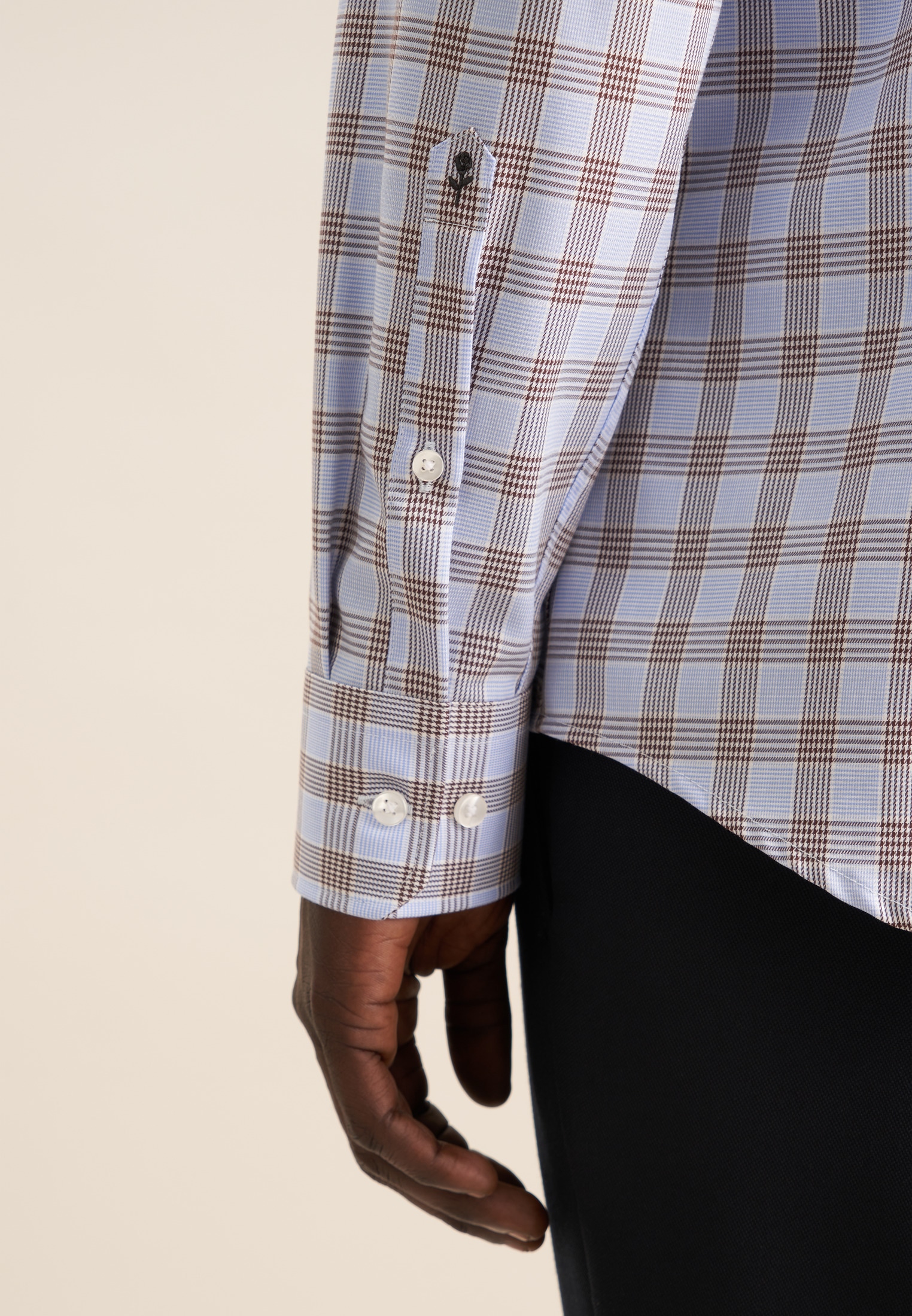 seidensticker Businesshemd »Slim« Slim Langarm Kentkragen Karo