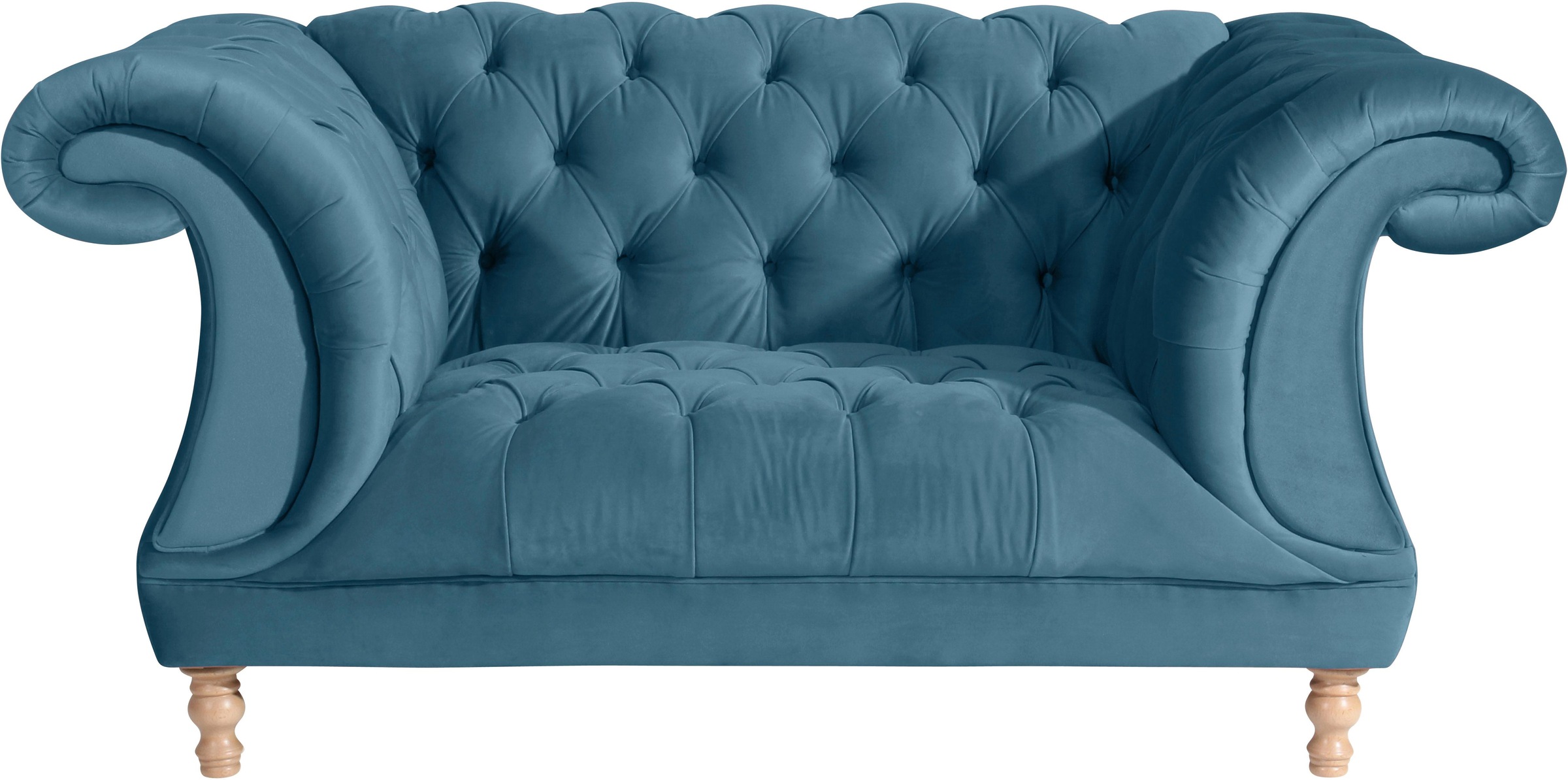 Max Winzer® Loveseat »Isabelle«, mit Knopfheftung & gedrechselten Füssen in Buche... kaufen