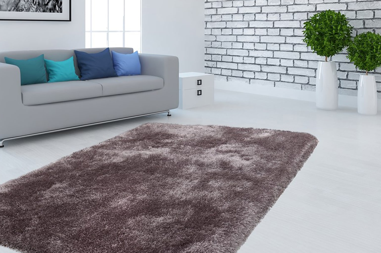 my home Hochflor-Teppich »Barin«, rechteckig, 90 mm Höhe, besonders weicher Teppich