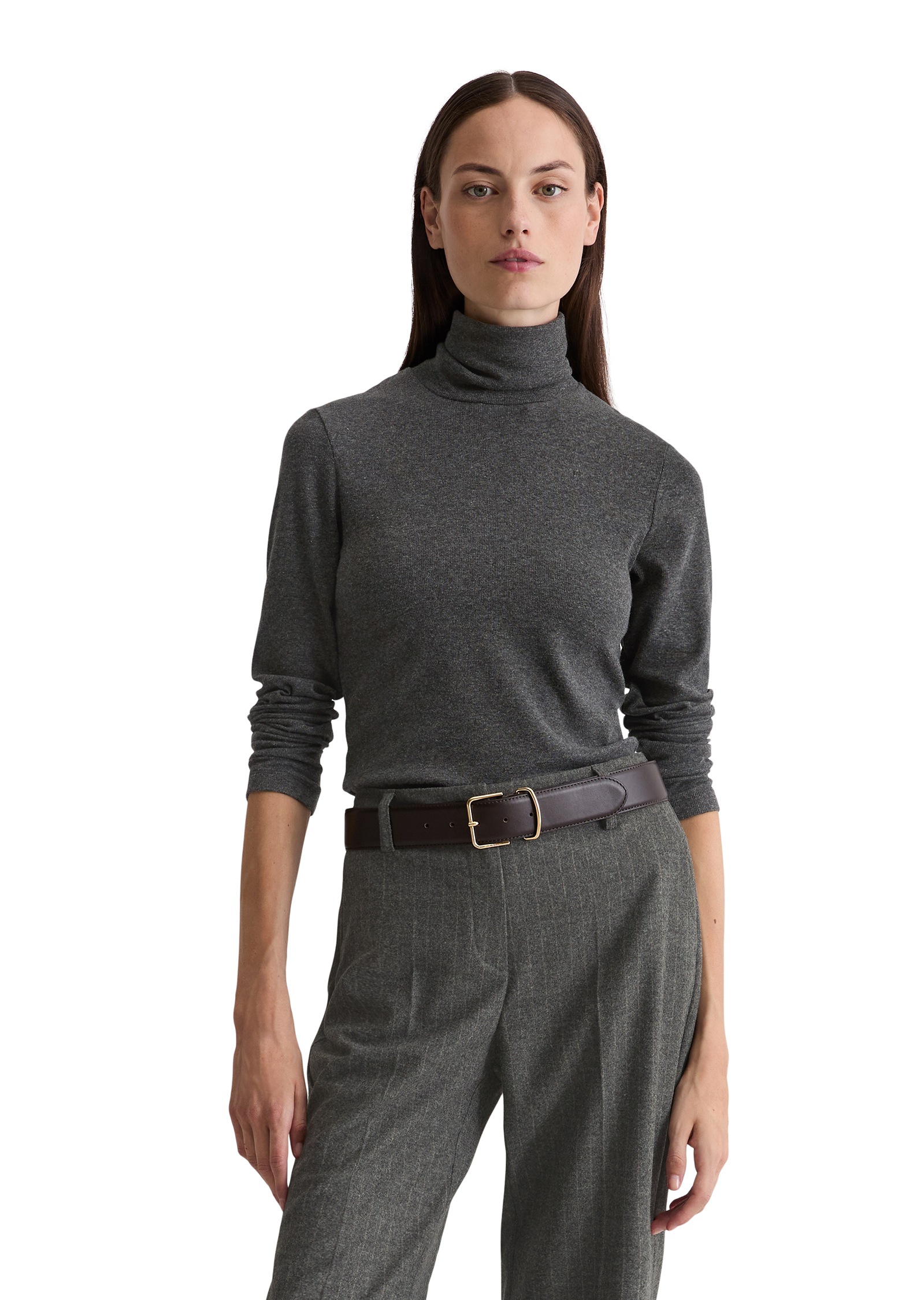 Image of Marc OPolo Rollkragenshirt regular fit, aus soft geripptem Jersey