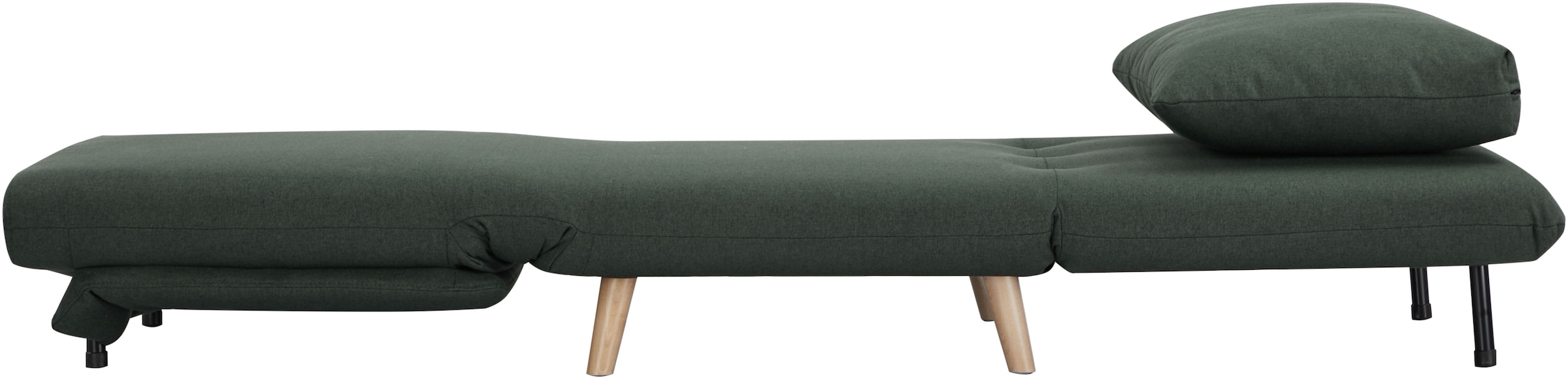INOSIGN Sessel »AINSLEY«, wandelbar zum Gästebett, Schlafsofa, Webstoff u. Cord-Bezug