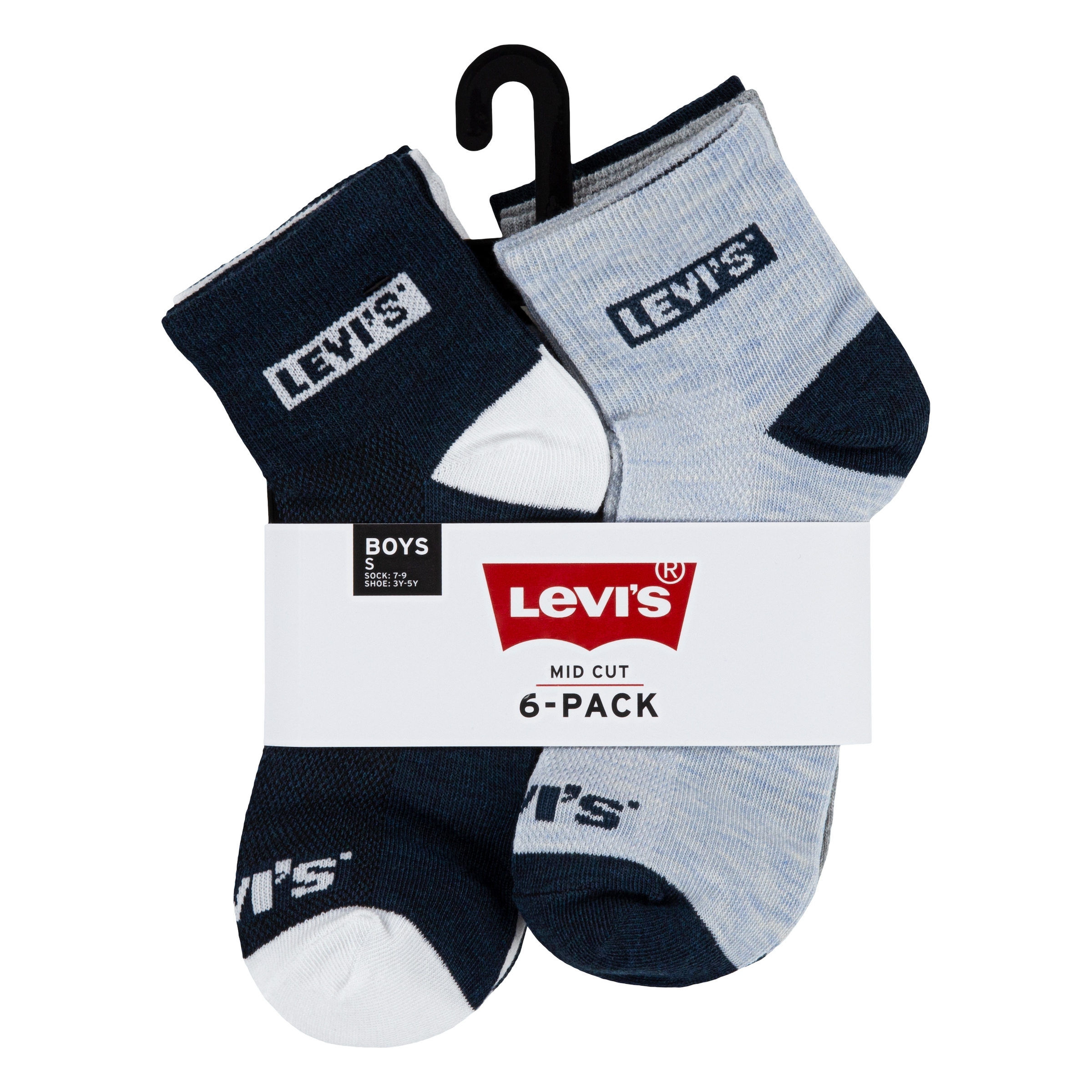 Levi's® Kids Kurzsocken »LHN BOX TAB MID CUT 6PK«, (Packung), UNISEX