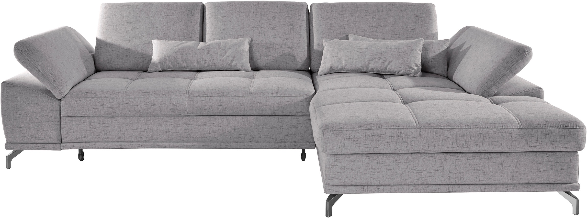 OTTO home Ecksofa "Costello L-Form, B: 301cm, Sitztiefen & Armteilverstellung, Federkern" 3 Nierenkissen, optional Schlaffunktion & Bettkasten
