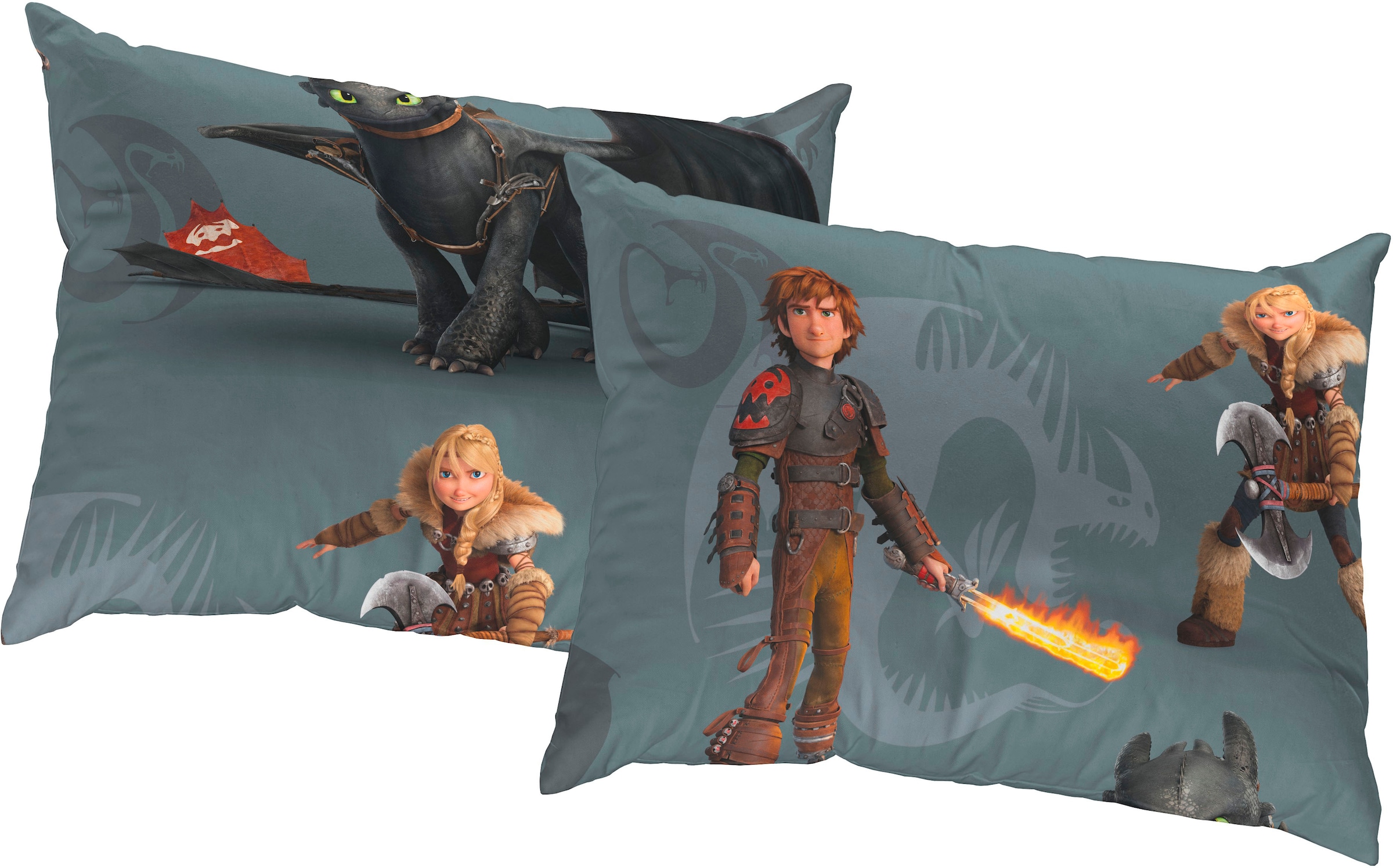Image of Wirth Dekokissen "Dragons" Universal Pictures, Kissenhülle ohne Füllung, 2 Stück