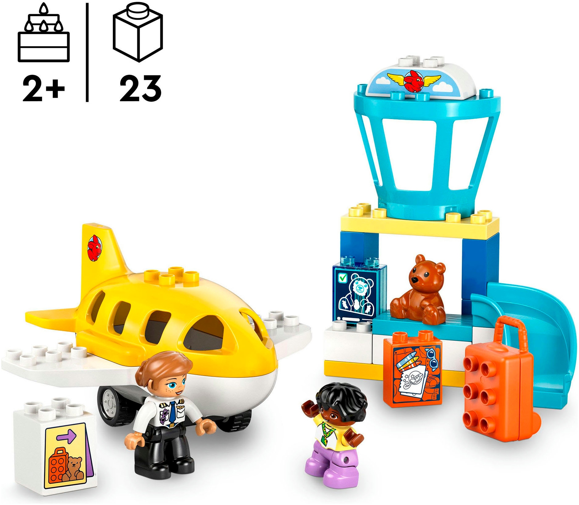 LEGO® Konstruktionsspielsteine »Erster Besuch im Flughafen (10443), LEGO DUPLO Town« Made in Europe