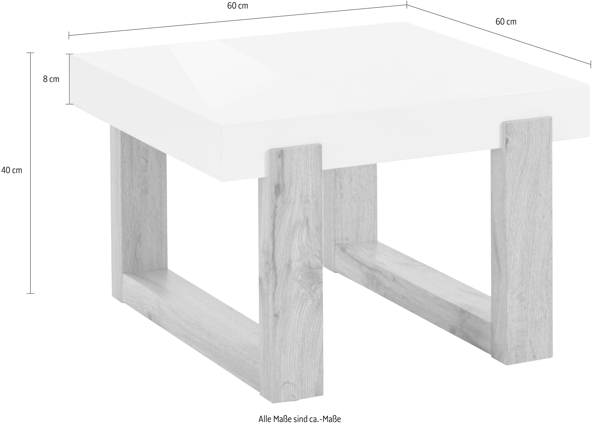 INOSIGN Couchtisch »Solid«, hochglanzfarbener weisser Tischplatte, in zwei unterschiedlichen Grössen