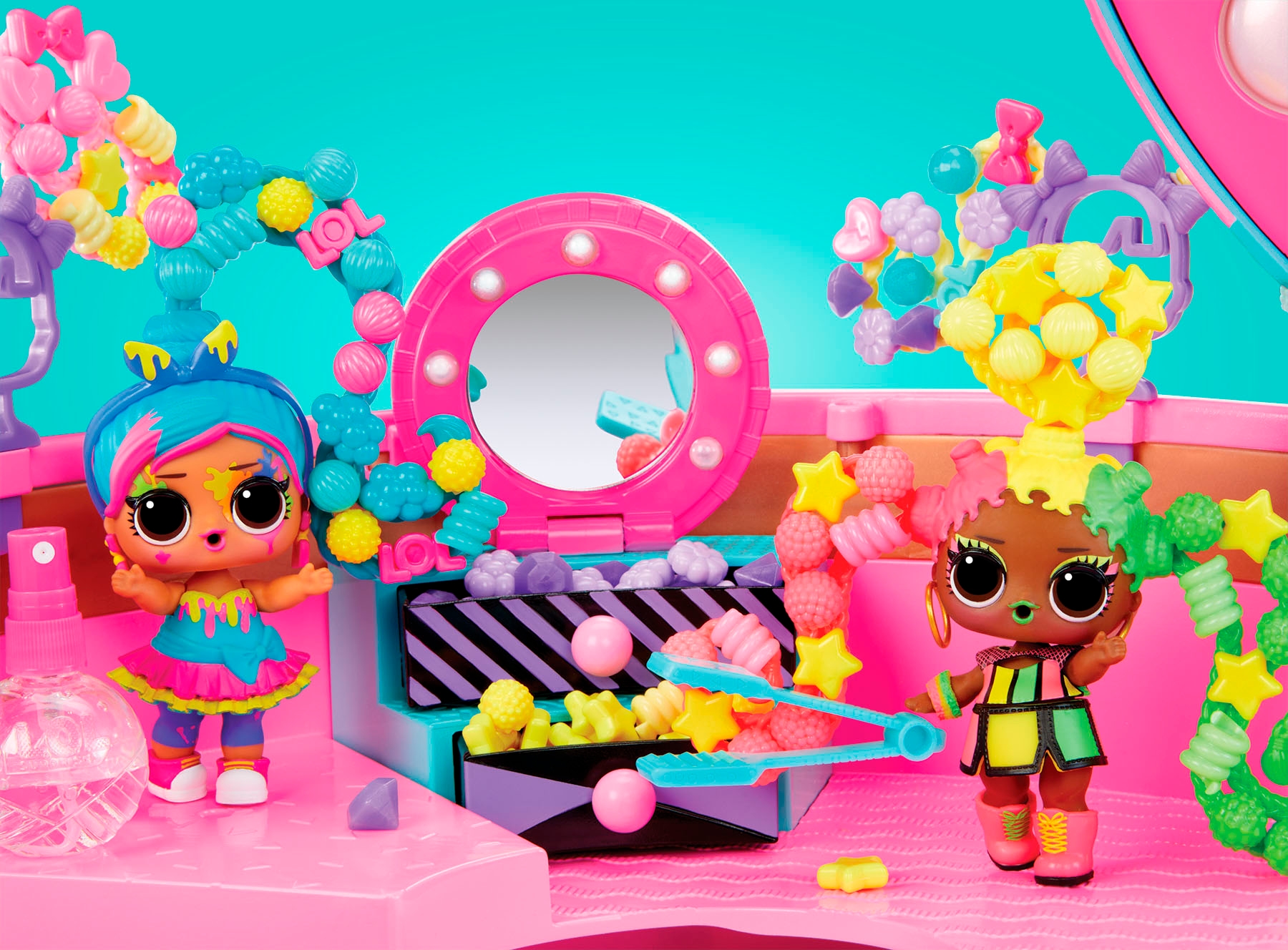 L.O.L. SURPRISE! Kreativset »L.O.L. Surprise Hair Beads Salon« inklusive Püppchen mit DIY Perlen-Frisuren