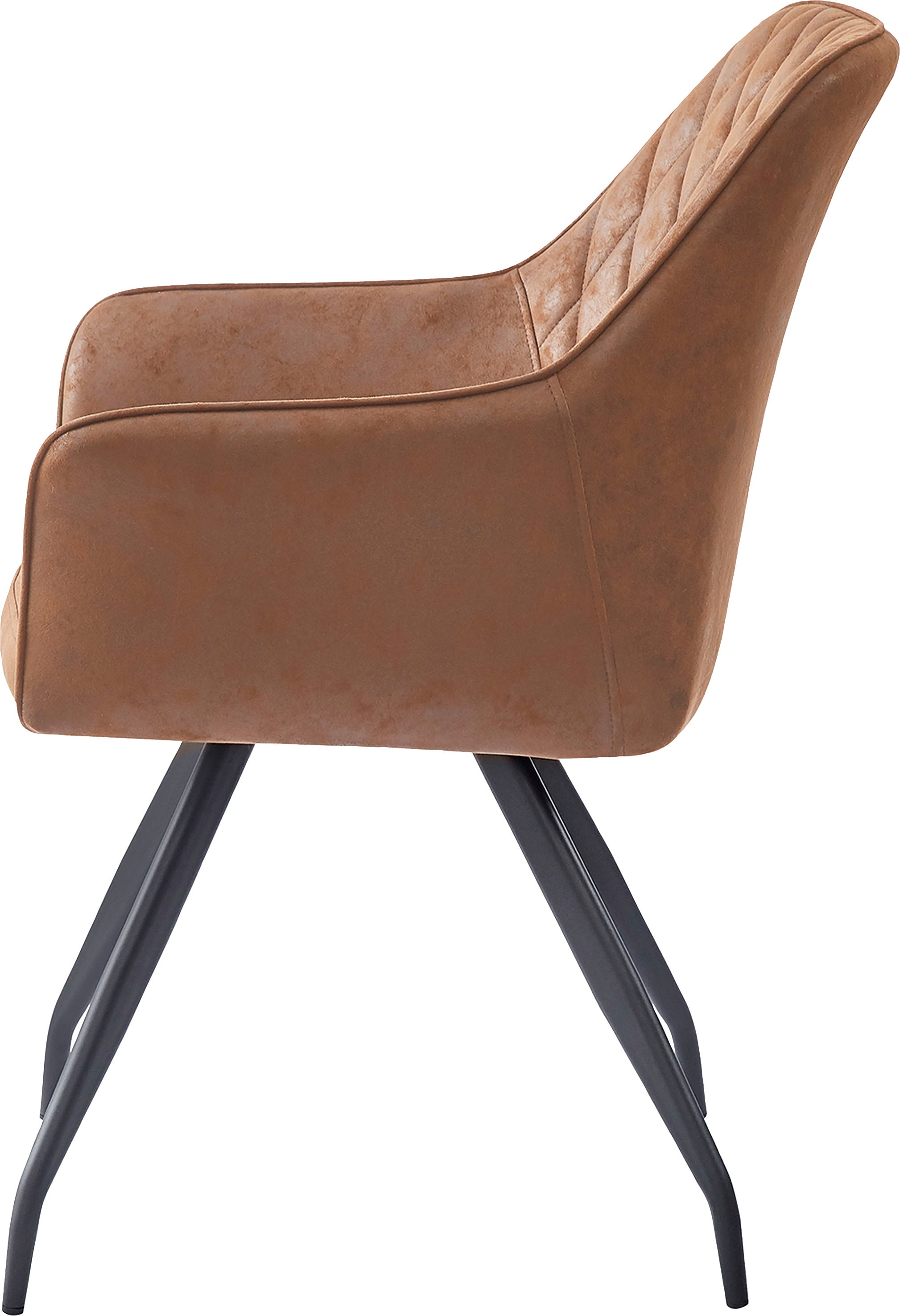 Kayoom Polsterstuhl »Stuhl Amber 225, Eleganter Stuhl mit Steppung«, 1 St., Eleganter Stuhl mit Steppung, moderne Eisen-Füsse