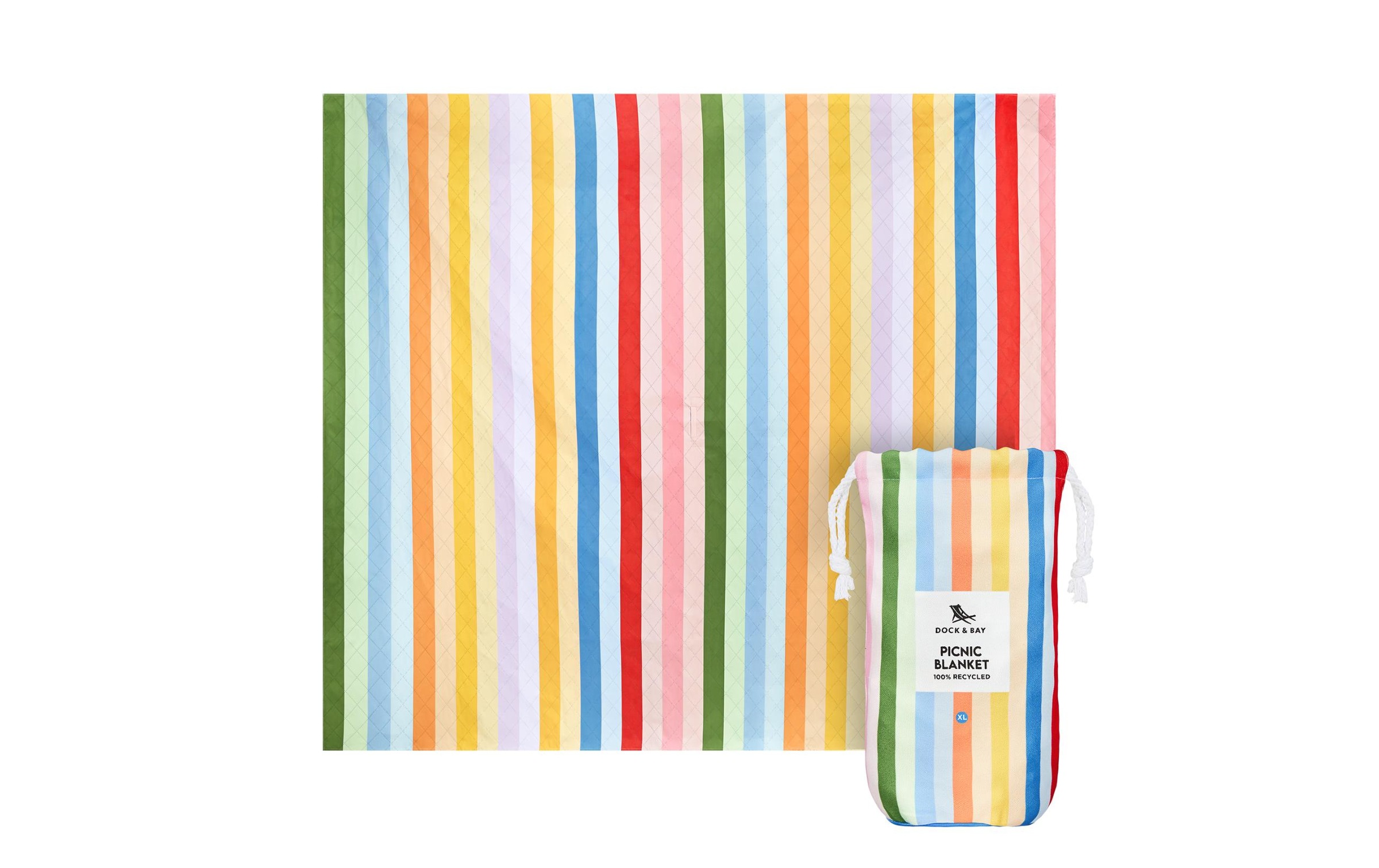 Image of Picknickdecke "Dock & Bay Candy Stripes 170 cm x 240 cm"
