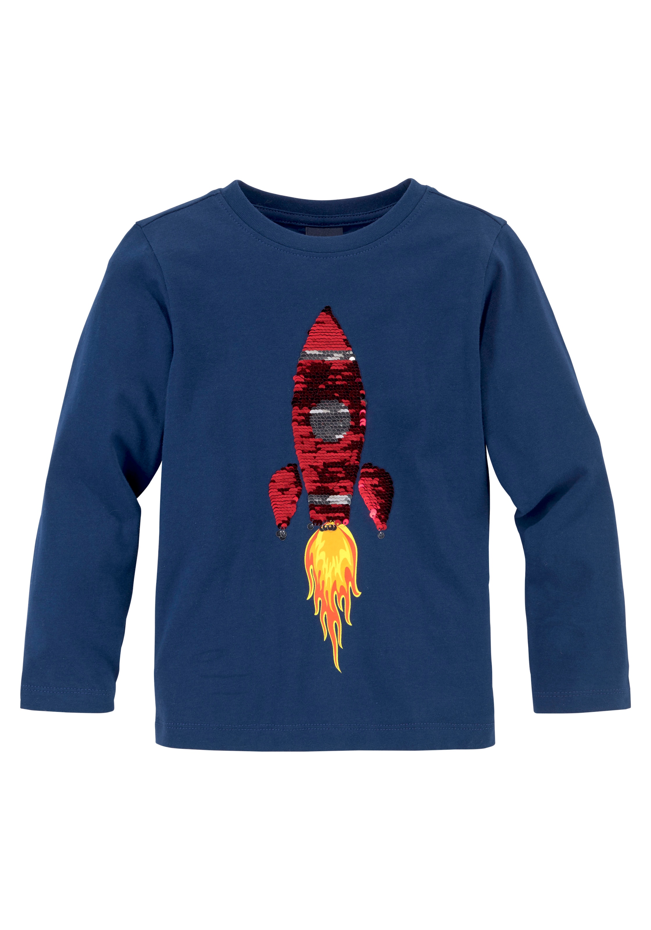 KIDSWORLD Langarmshirt »Rakete Wendepailletten« versandkostenfrei auf aus