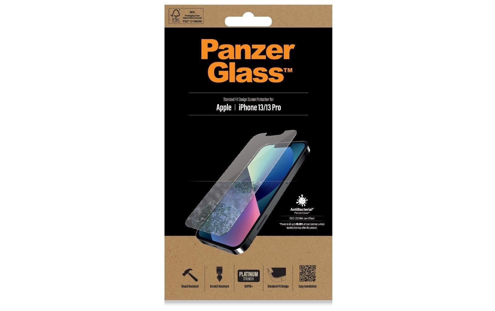 Image of PanzerGlass Displayschutzglas »Displayschutz Standard«, für iPhone 13, iPhone 13 Pro, Nicht 100% bis an den Rand deckend bei Ackermann Versand Schweiz