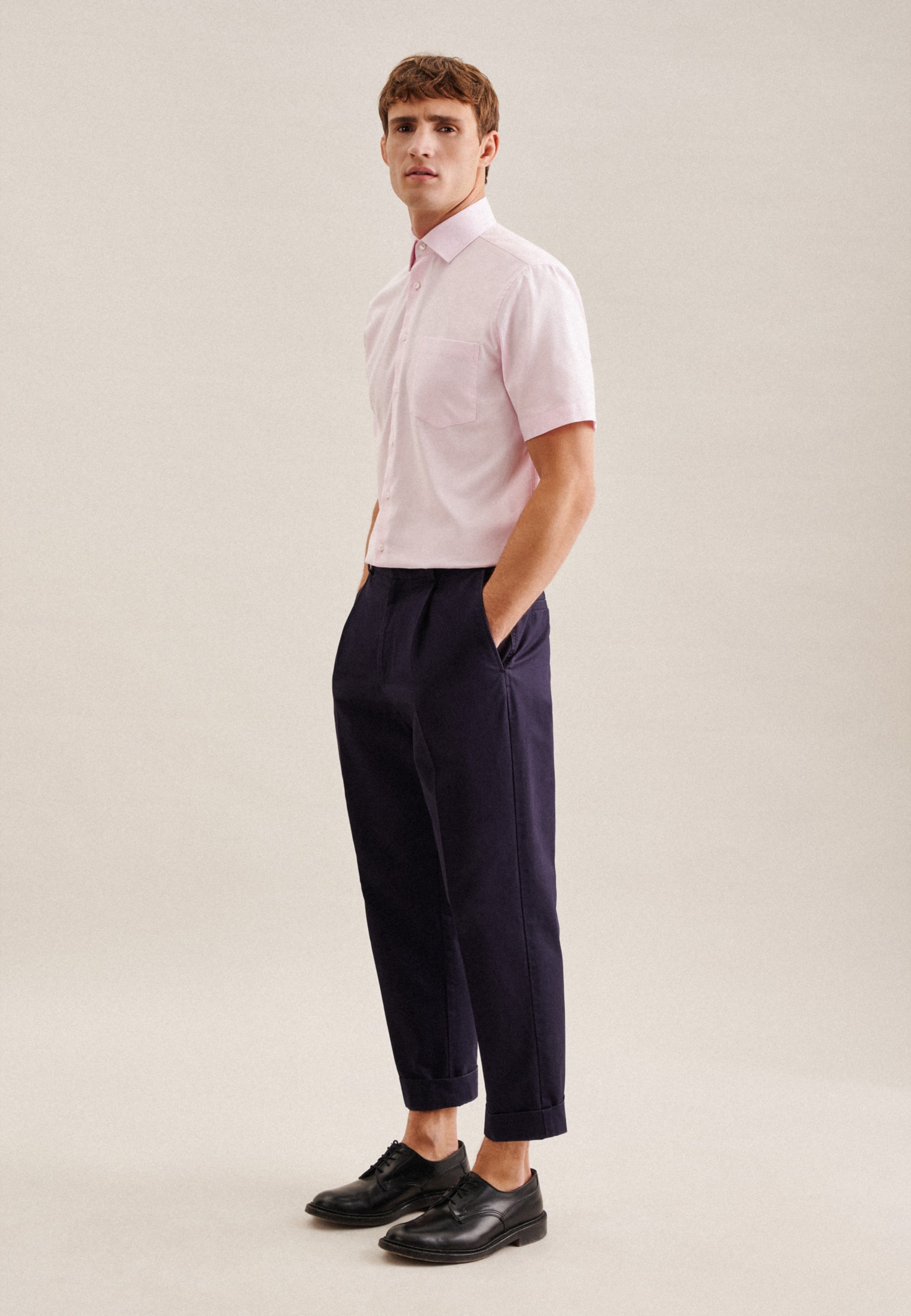 seidensticker Chemise d'affaires »Regular« Regular Kurzarm Kentkragen Uni