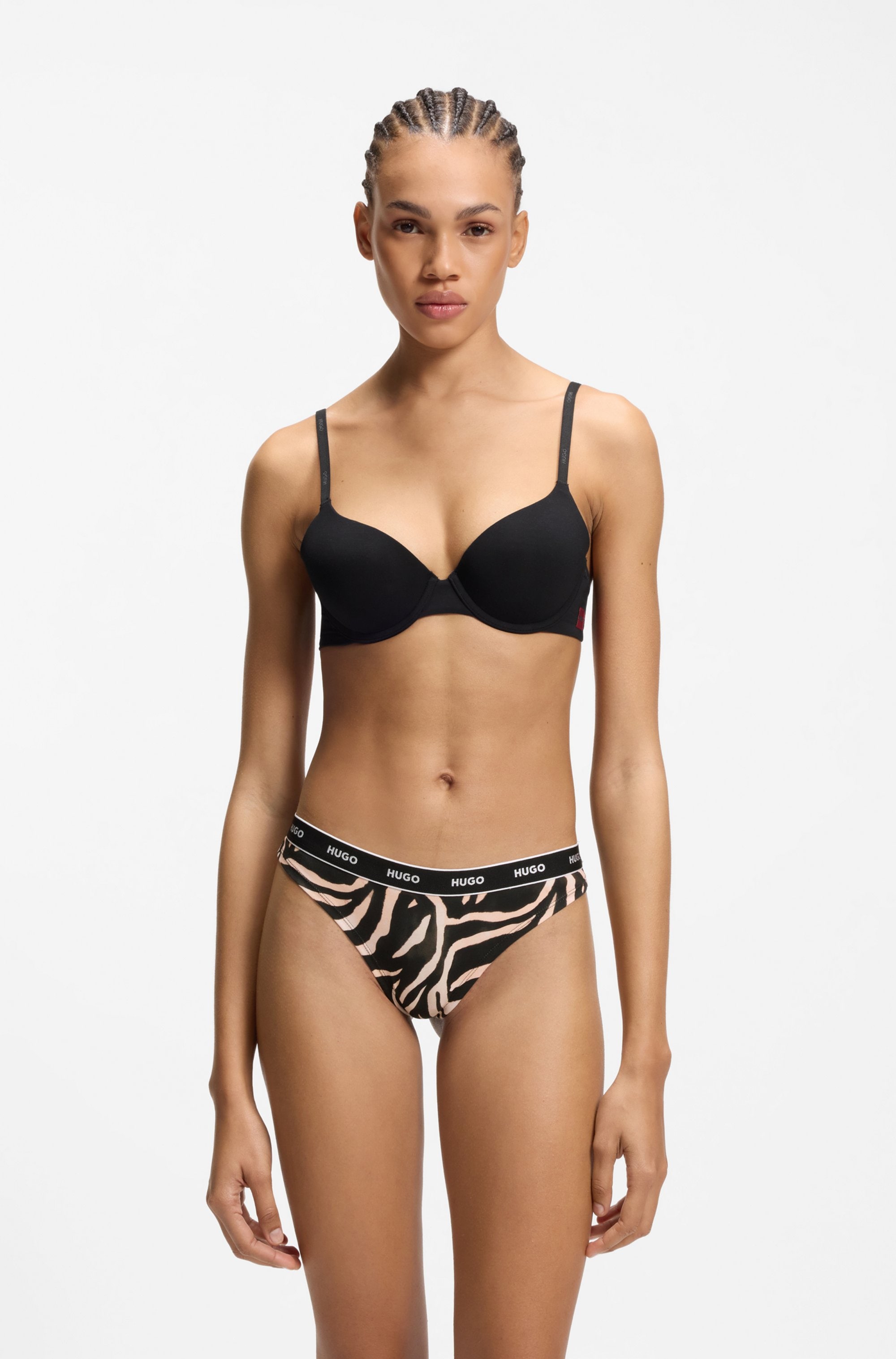 HUGO Underwear String »TRIPLET THONG DESIGN« 3 cuis wiederholendes Logo am Bund