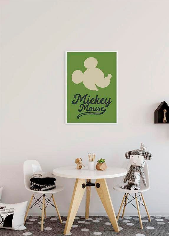 ✌ Komar Wohnzimmer Head«, (1 »Mickey en Disney, Acheter St.), ligne Green Poster Schlafzimmer, Mouse Kinderzimmer