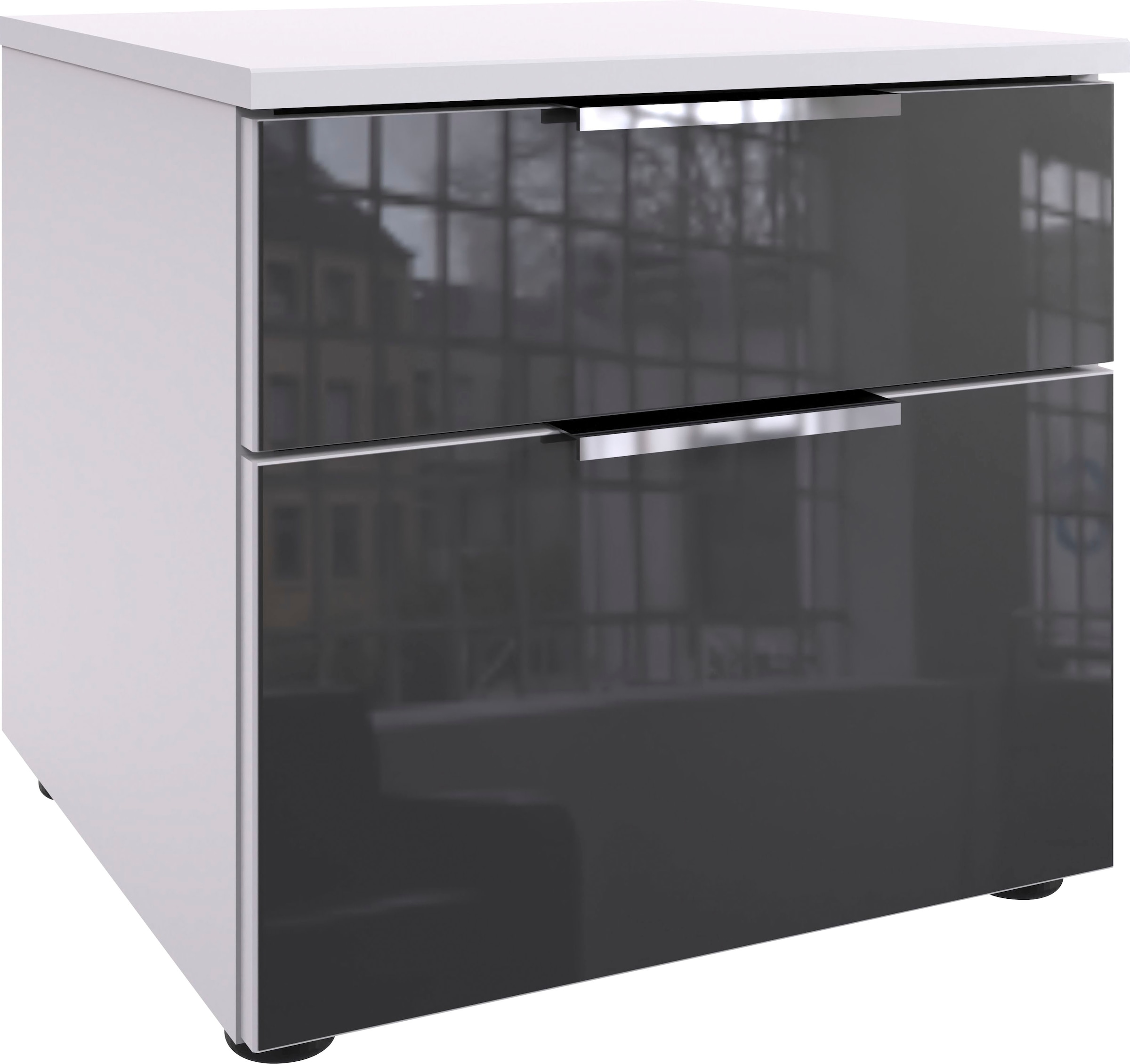 Image of Wimex Nachtkommode "Level36 C by fresh to go" Nachttisch mit Glaselementen auf der Front, soft-close Funktion