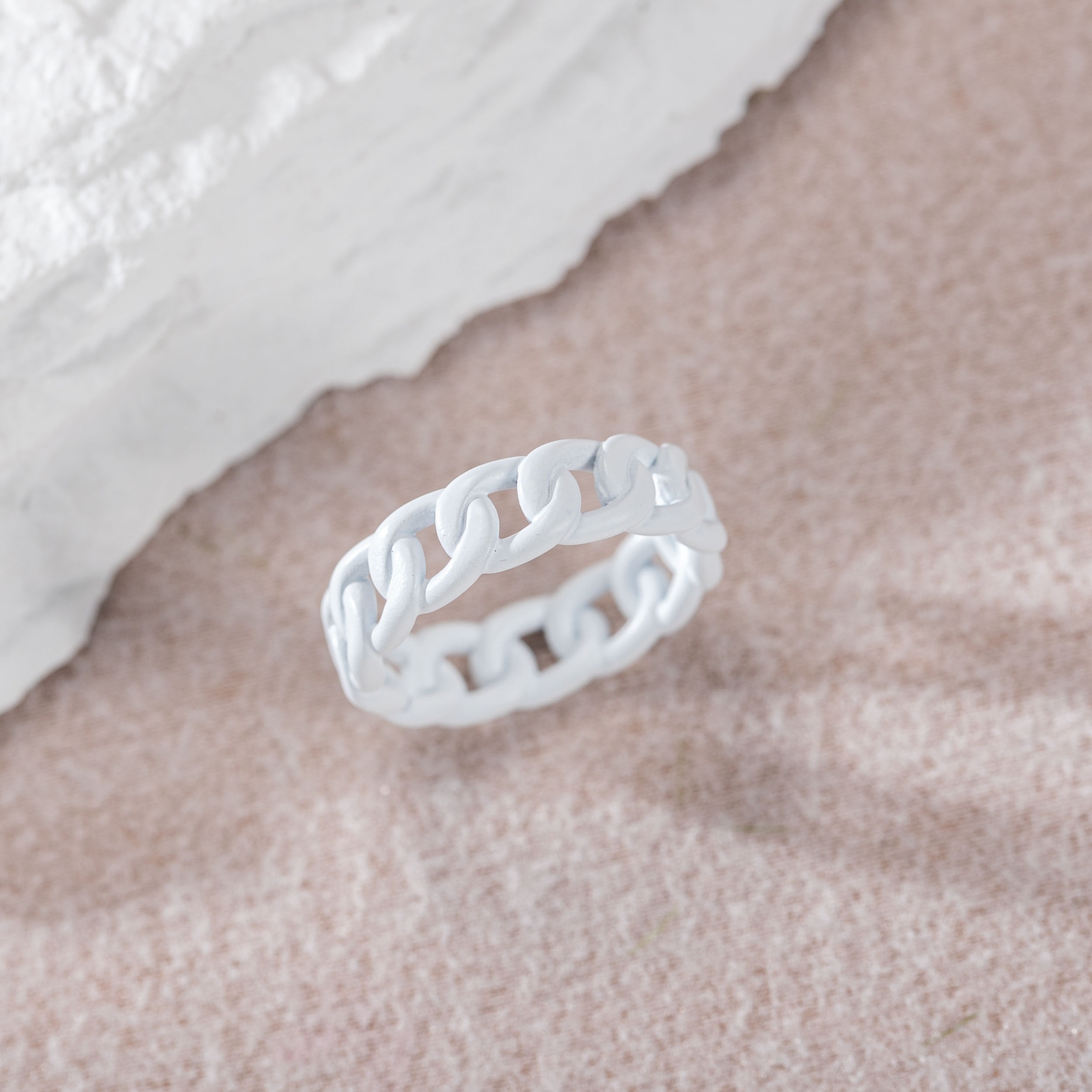 Firetti Fingerring "Schmuck Geschenk Edelstahl Ring Damenring Herrenring Panzerkette Color"