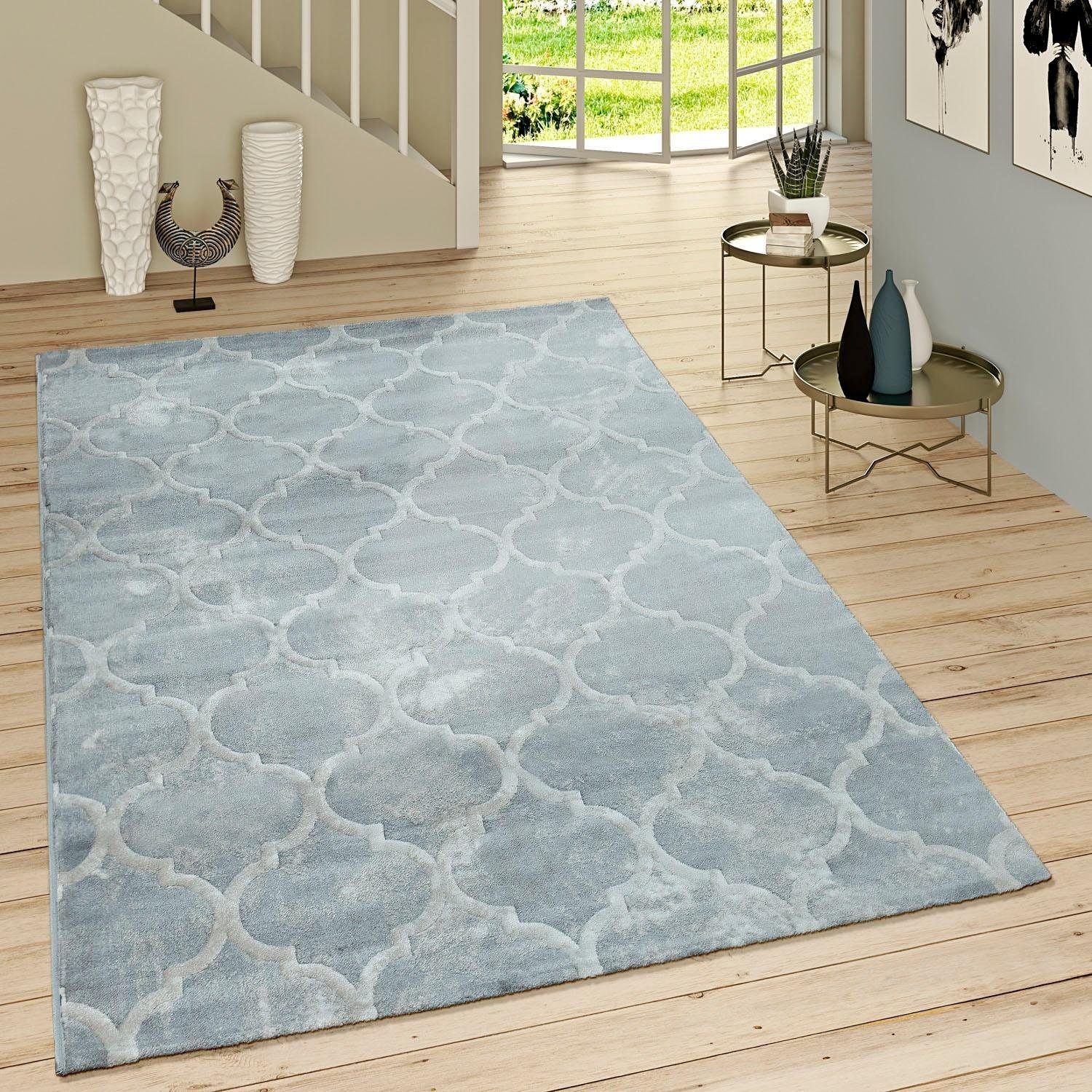 Paco Home Teppich »Victory 605« rechteckig 15 mm Höhe Kurzflor im Vintage-Design, Wohnzimmer