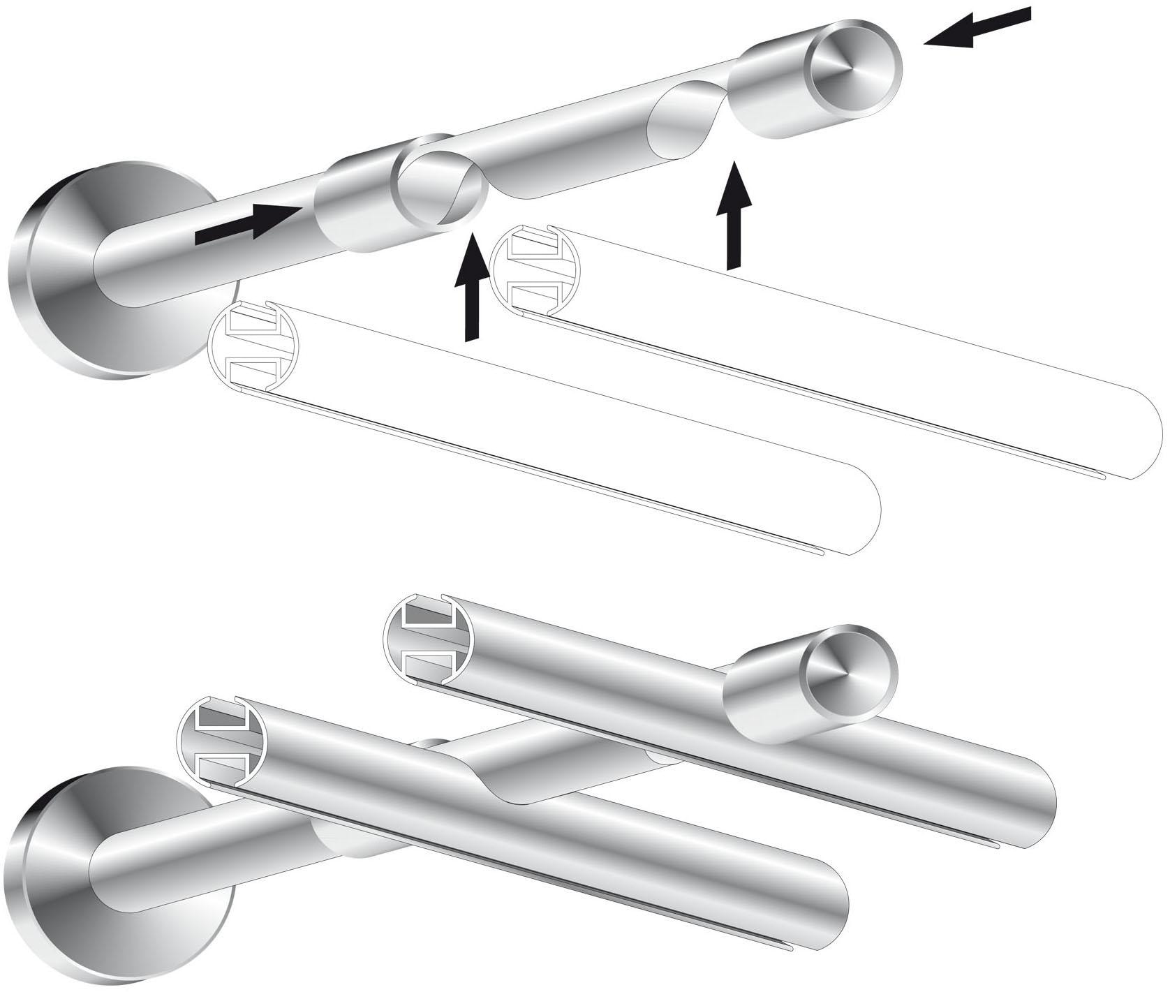 Liedeco Deckenträger für Gardinenstangen für Gardinenstangen Ø 16 mm