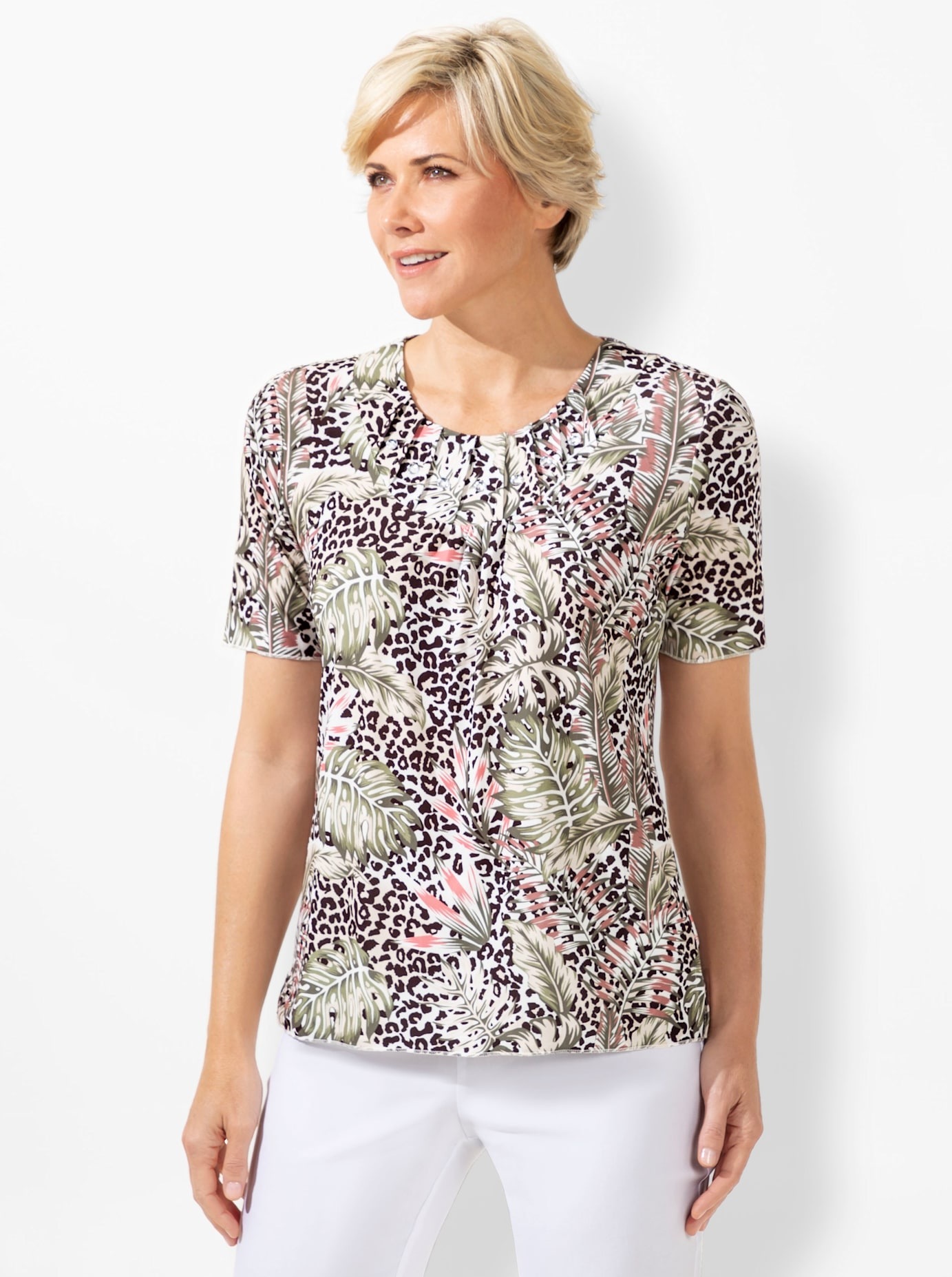 Lady Shirt à col rond »Shirt« 1 cuis