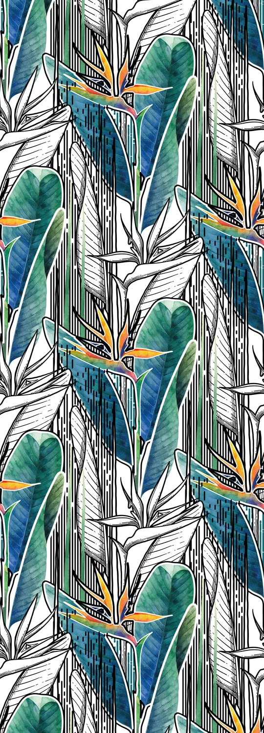 Image of queence Vinyltapete "Bella" Motiv floral geblümt gemustert glatt 90x250cm, selbstklebend, kinderleichte Anbringung, Sticker