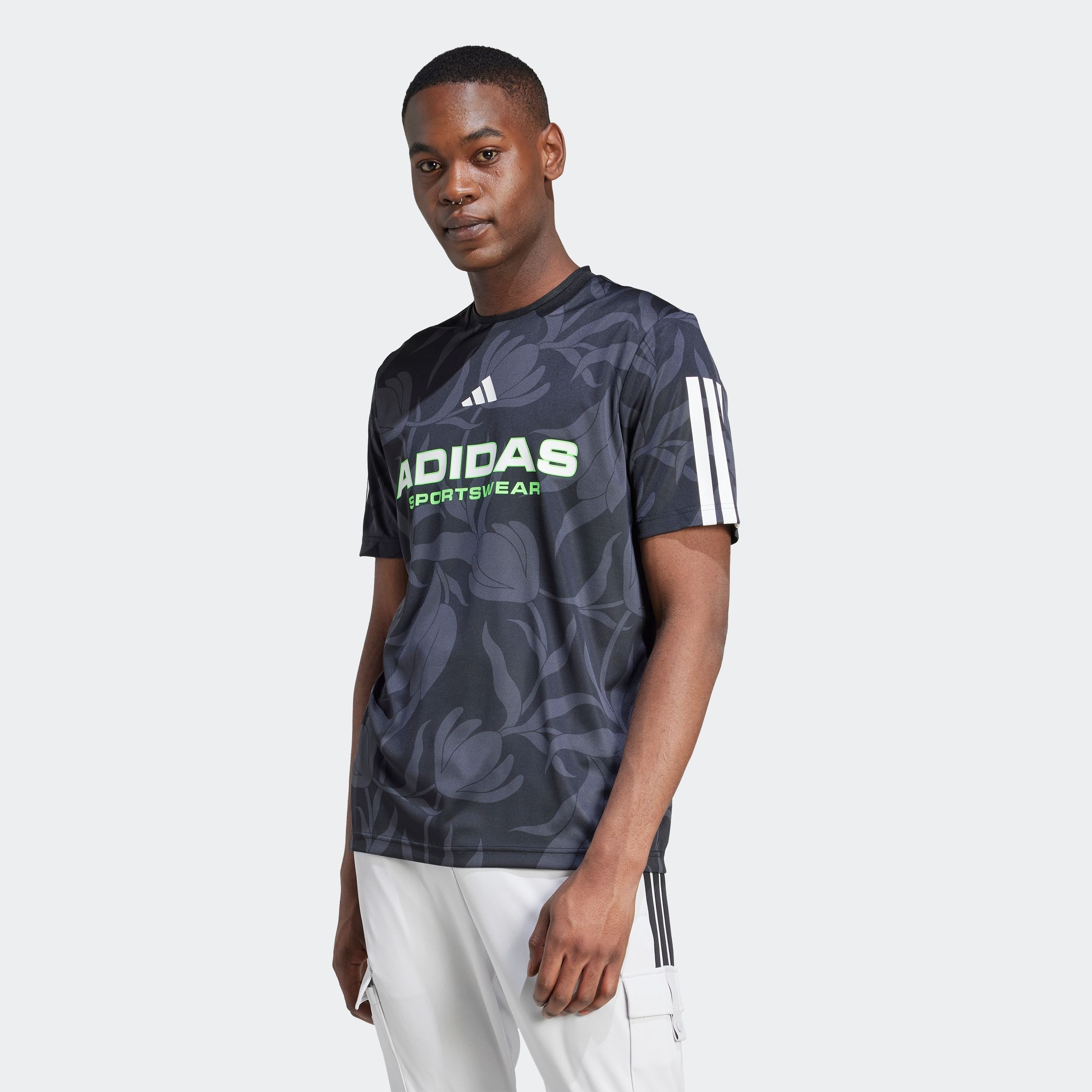 Image of adidas Sportswear T-Shirt "COMMON GOAL" sportlicher Stil, mit Rundhalsausschnitt, Allover-Print