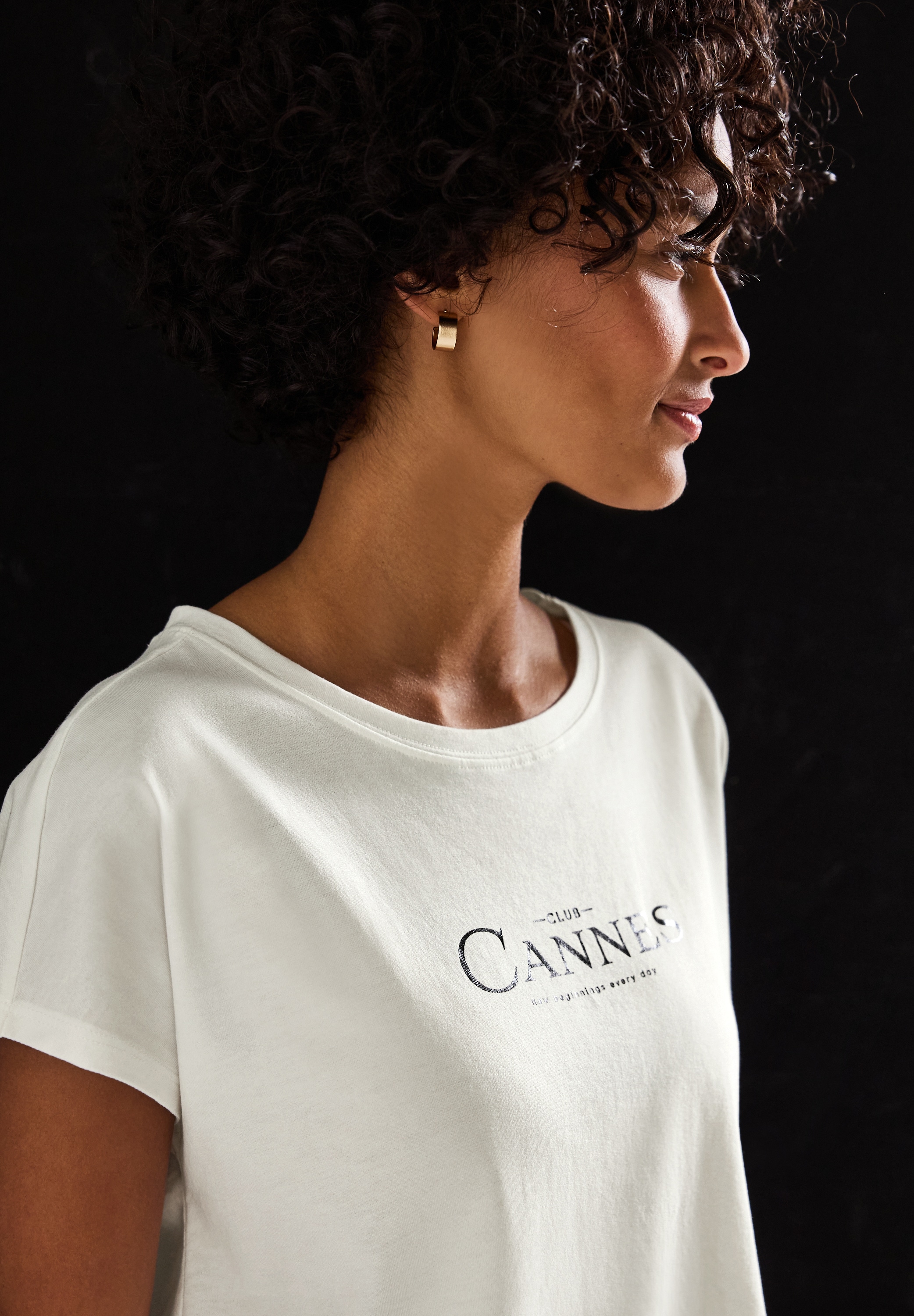 STREET ONE Shirttop, mit Folien-Wording