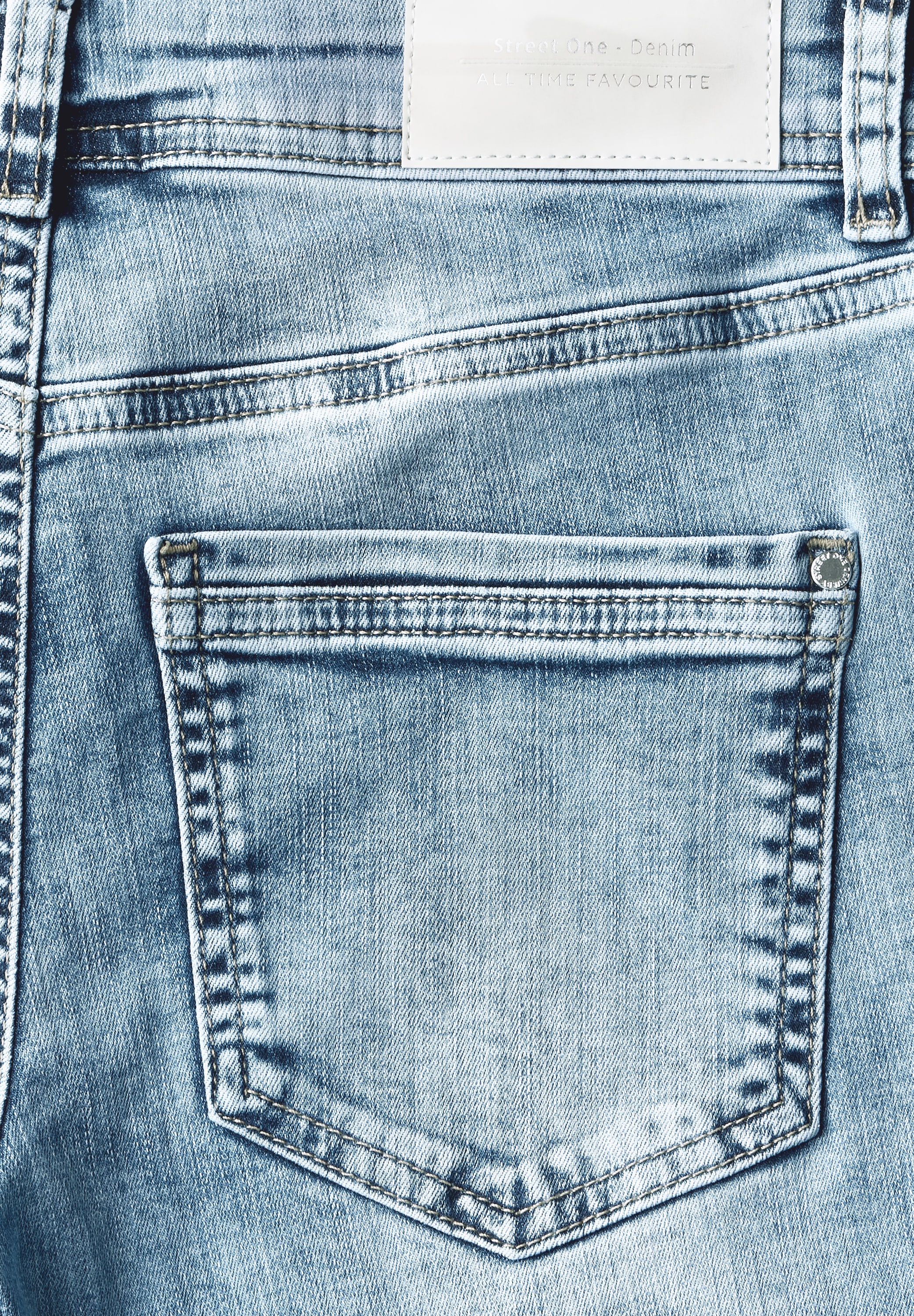STREET ONE 3/4-Jeans »Style Crissi«, mit Glitzer-Detail