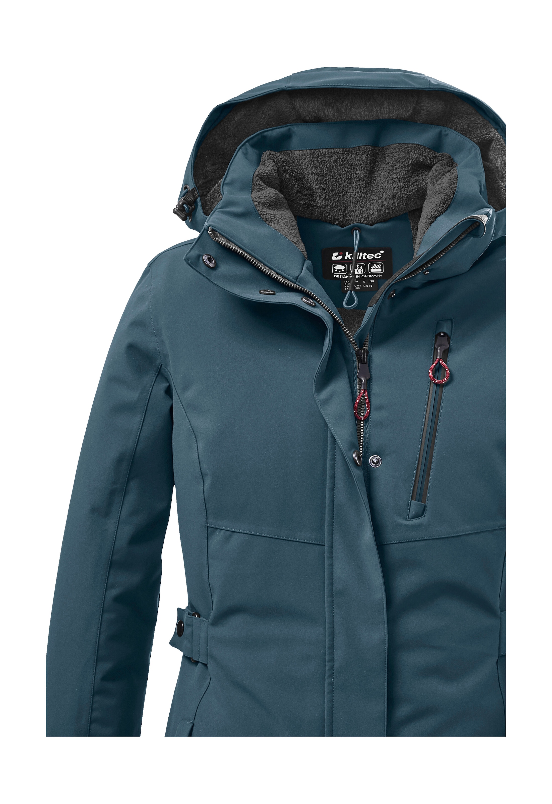 Killtec Parka »KOW 165 WMN PRK«, Wasser- und winddichter Parka mit Teddyfleece und abnehmbarer Kapuze