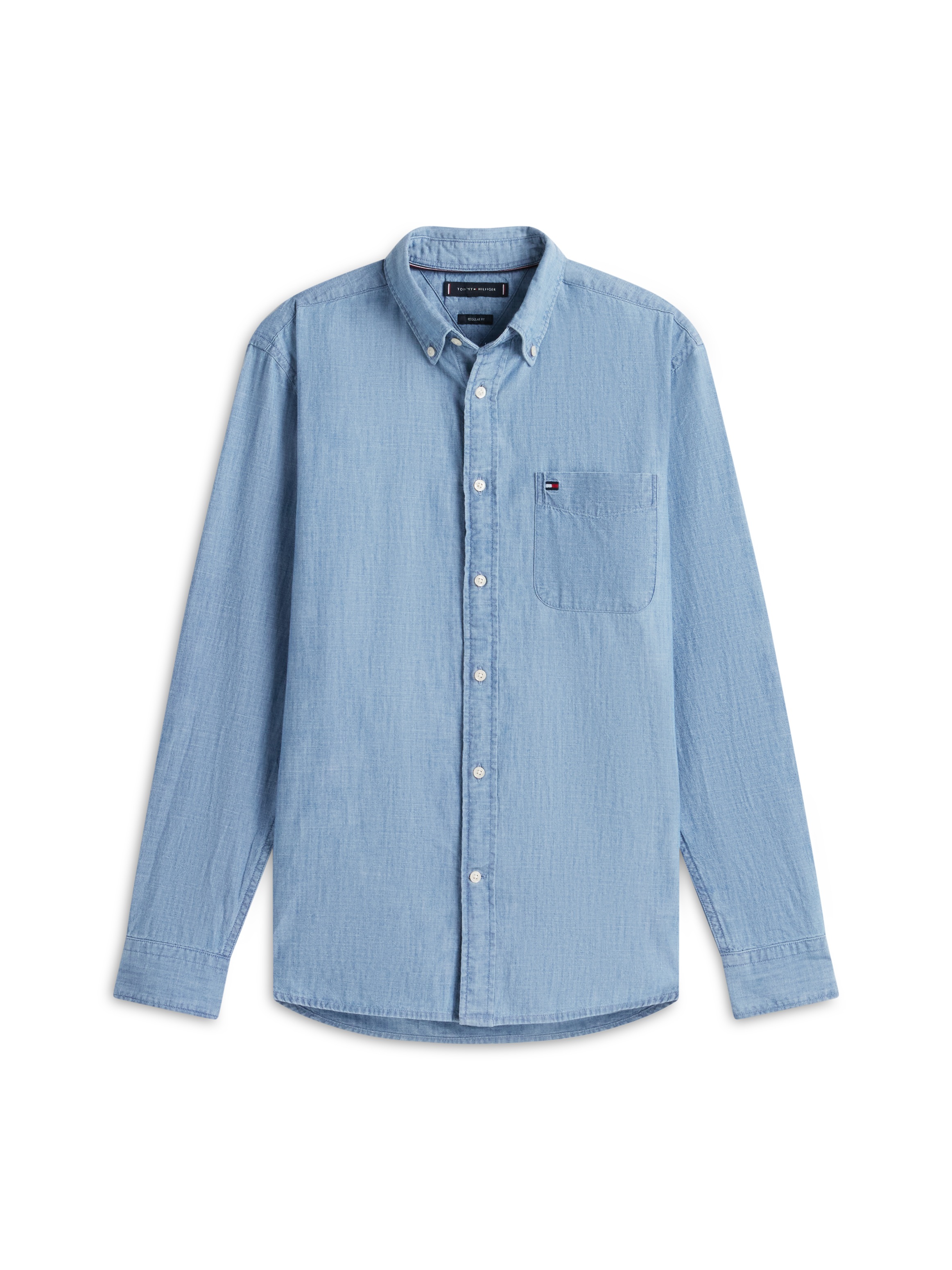 Tommy Hilfiger Langarmhemd »CHAMBRAY POCKET Regular Fit«
