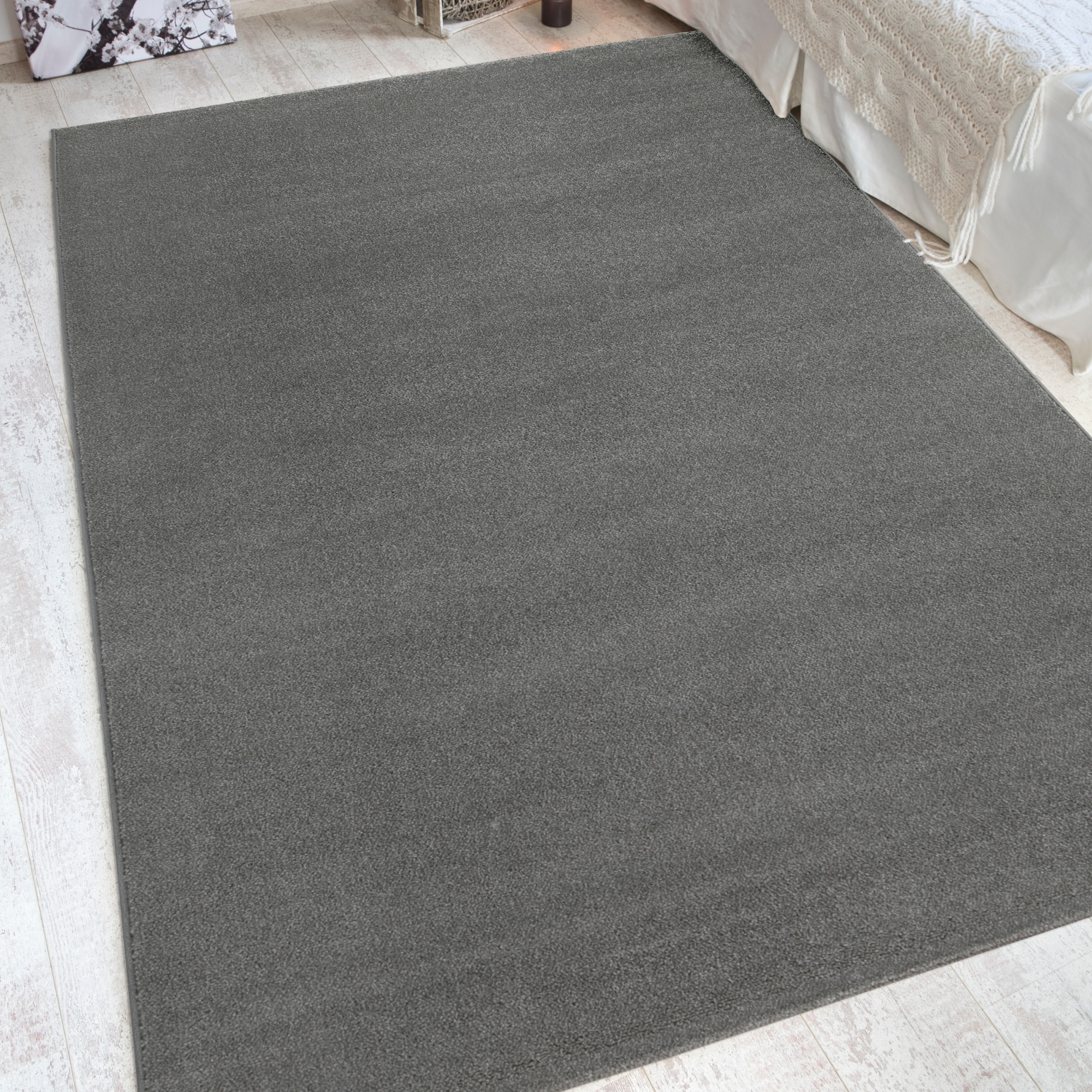Andiamo Teppich »Jerez«, rechteckig, 8 mm Höhe, Kurzflor, gewebt, Uni-Farben, auch als Läufer