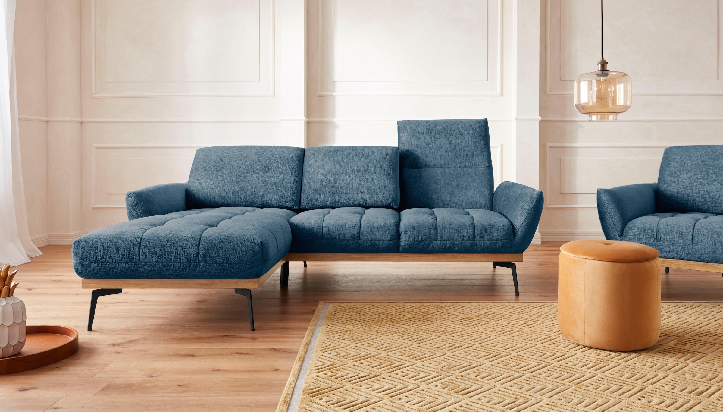 Guido Maria Kretschmer Home&Living Ecksofa »Palíc, inkl. Rückenverstellung, bequem, elegant, Breite 245cm, L-Form«