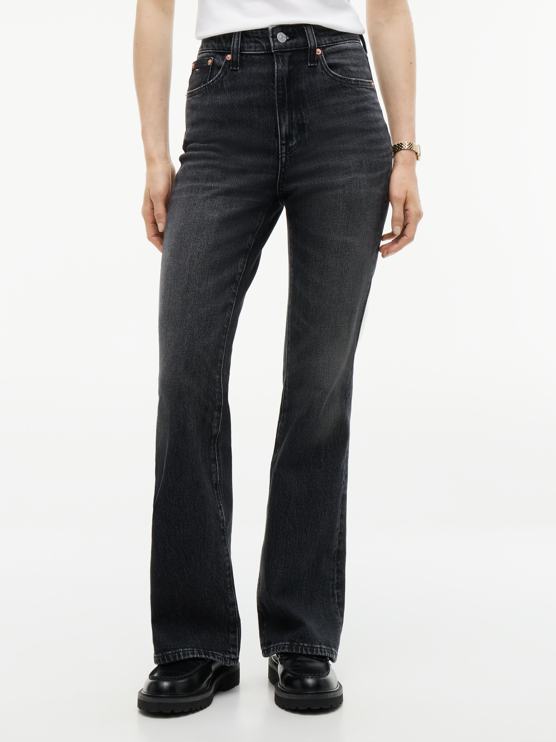 Image of Tommy Jeans Bootcut-Jeans "SYLVIA HIGH RISE BOOTCUT DJ0187" Baumwollmischung