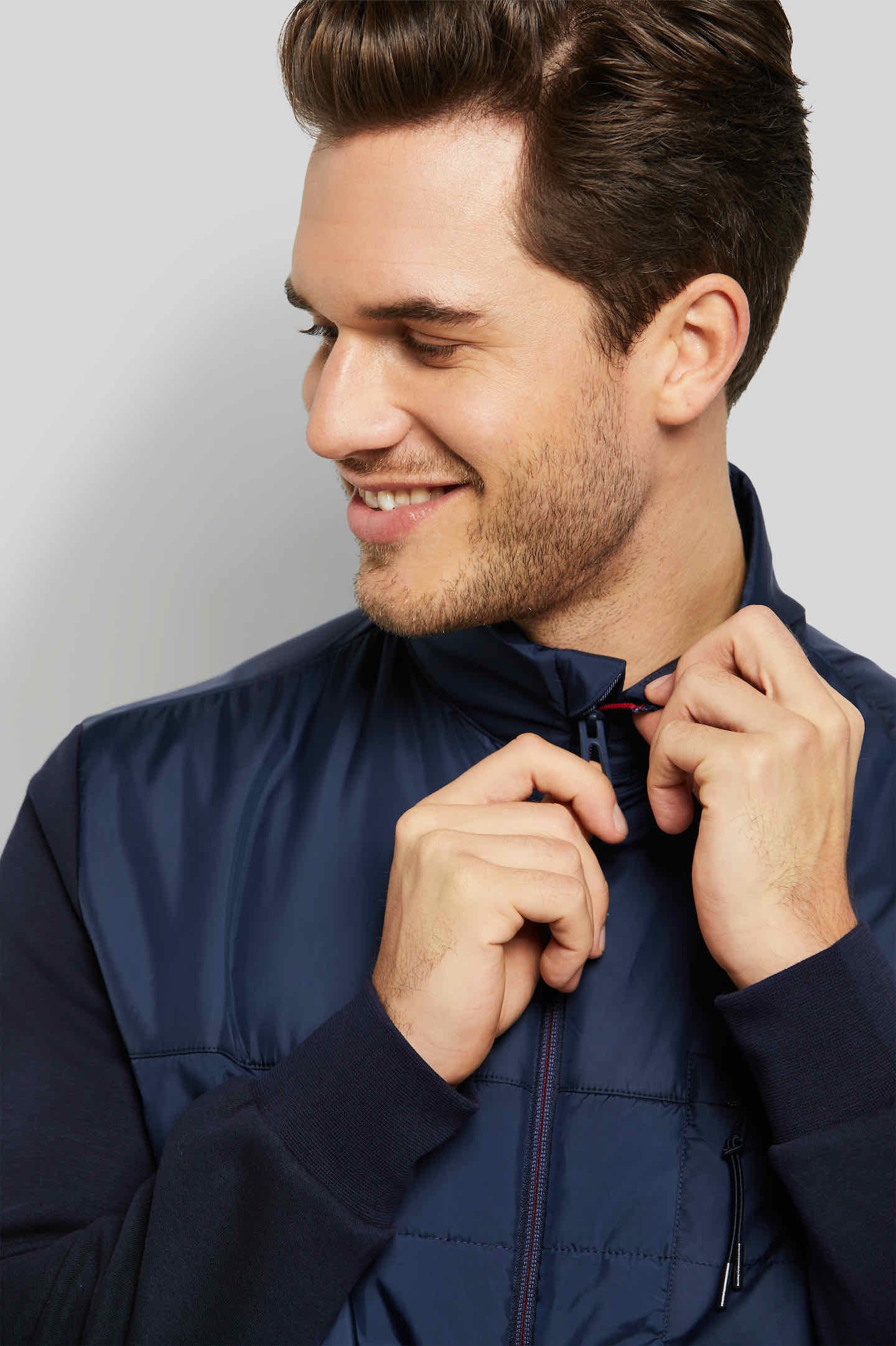 bugatti Sweatjacke, mit roten Mesh-Details