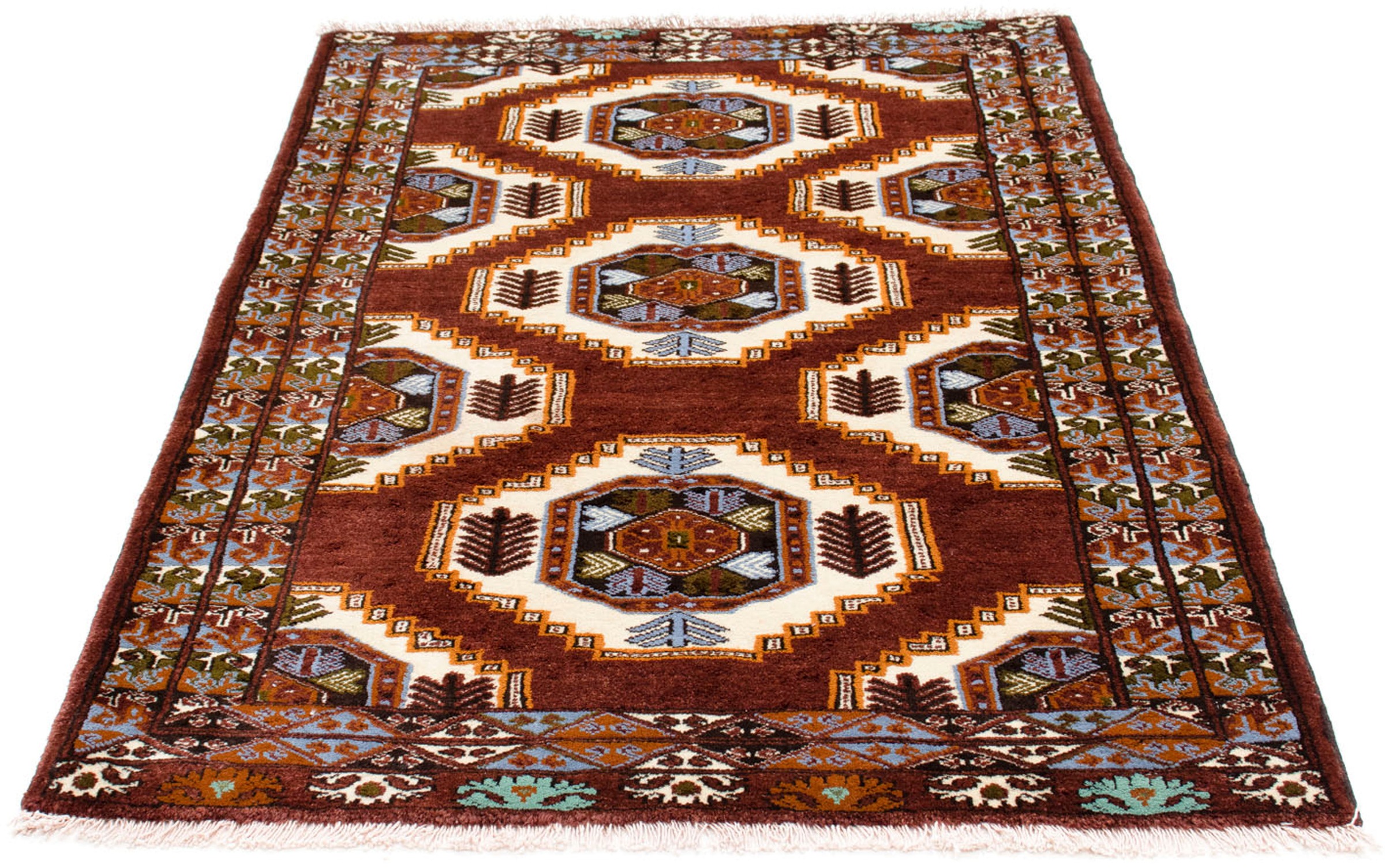 Image of morgenland Orientteppich »Belutsch - 160 x 102 cm - braun«, rechteckig, 8 mm Höhe, Wohnzimmer, Handgeknüpft, Einzelstück mit Zertifikat bei Ackermann Versand Schweiz