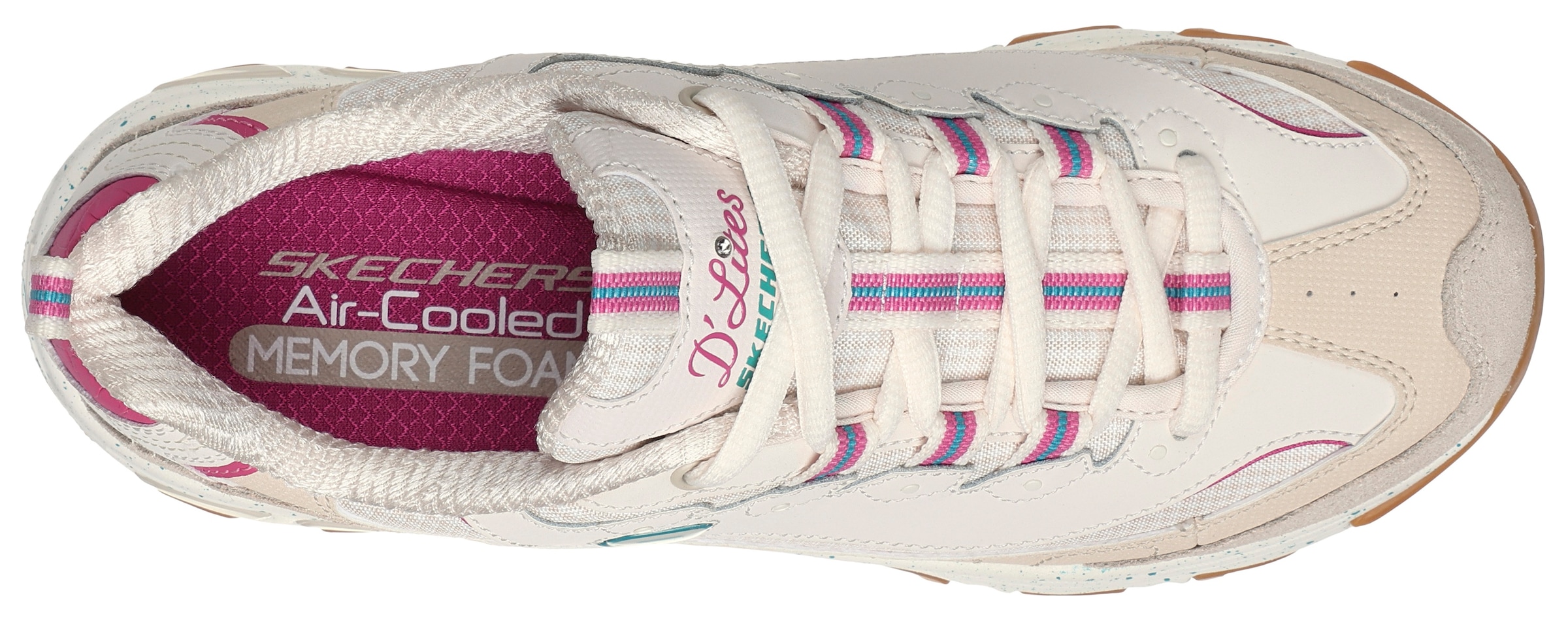 Skechers Sneaker »D'LITES-BOLD VIEWS«, mit Air-Cooled Memory Foam, Freizeitschuh, Halbschuh, Schnürschuh