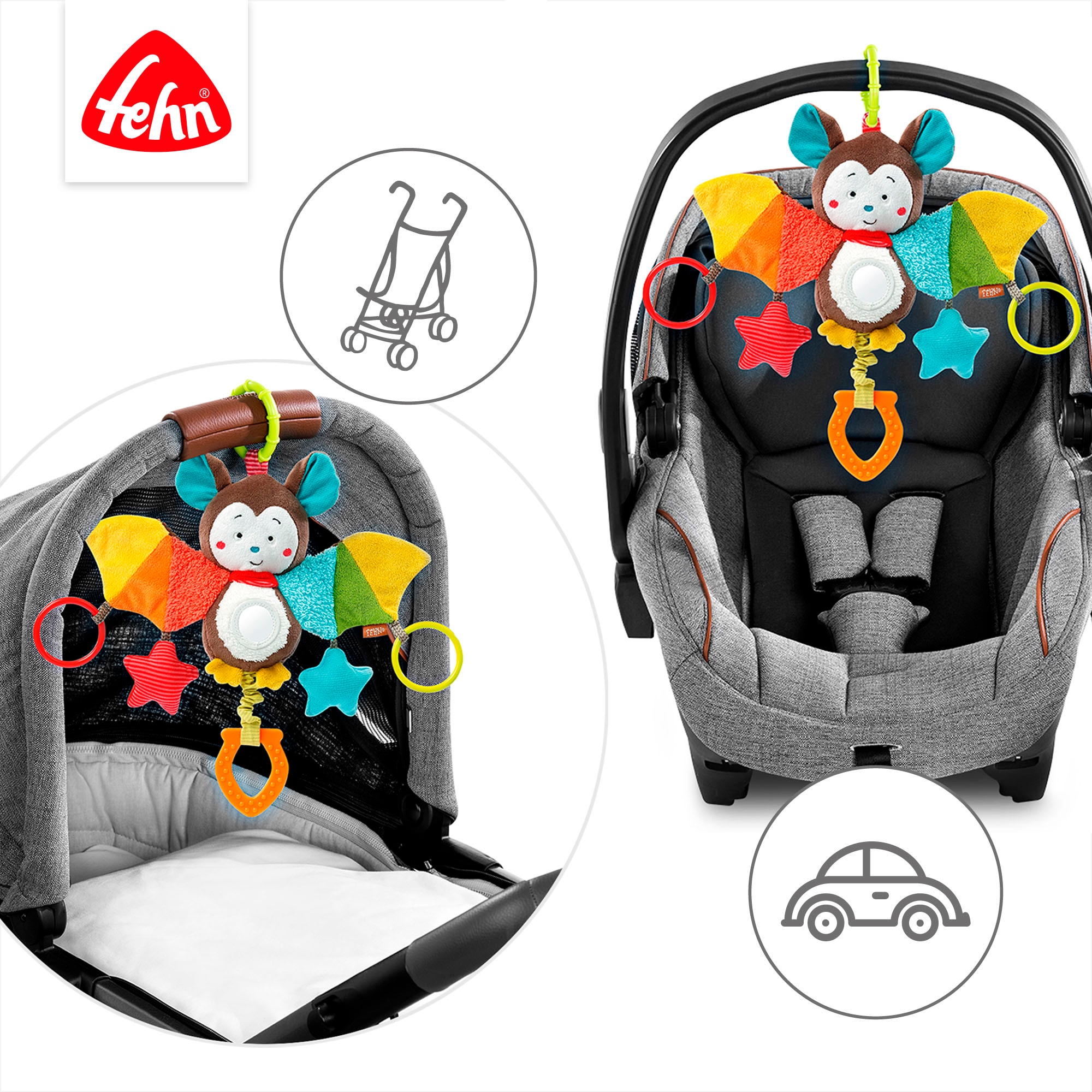Fehn Greifspielzeug »Classic Stars, Activity-Fledermaus«