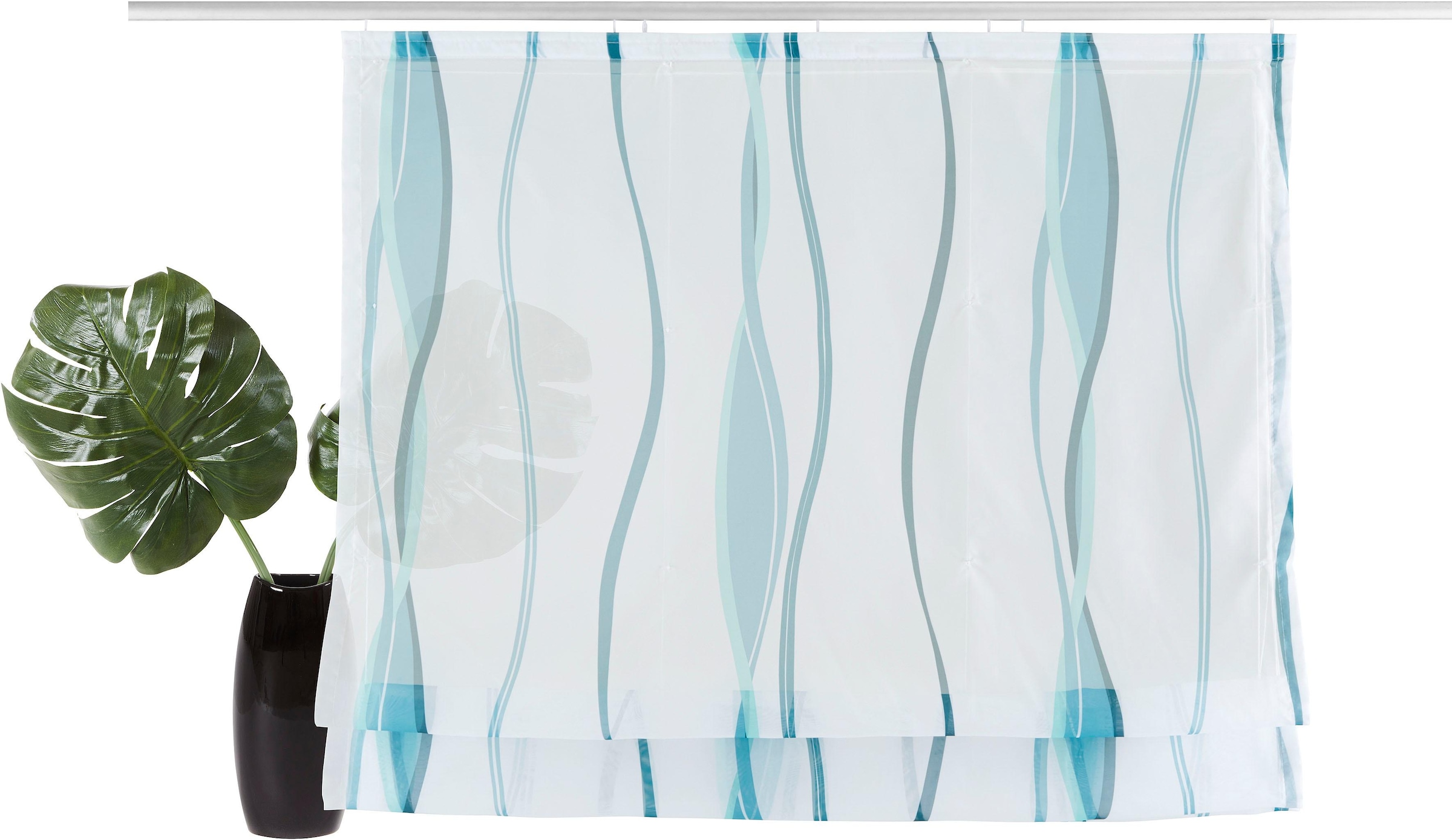 ♕ my home Raffrollo »Dimona«, mit Klettschiene, Transparent, Voile,  Polyester, Wellen versandkostenfrei auf