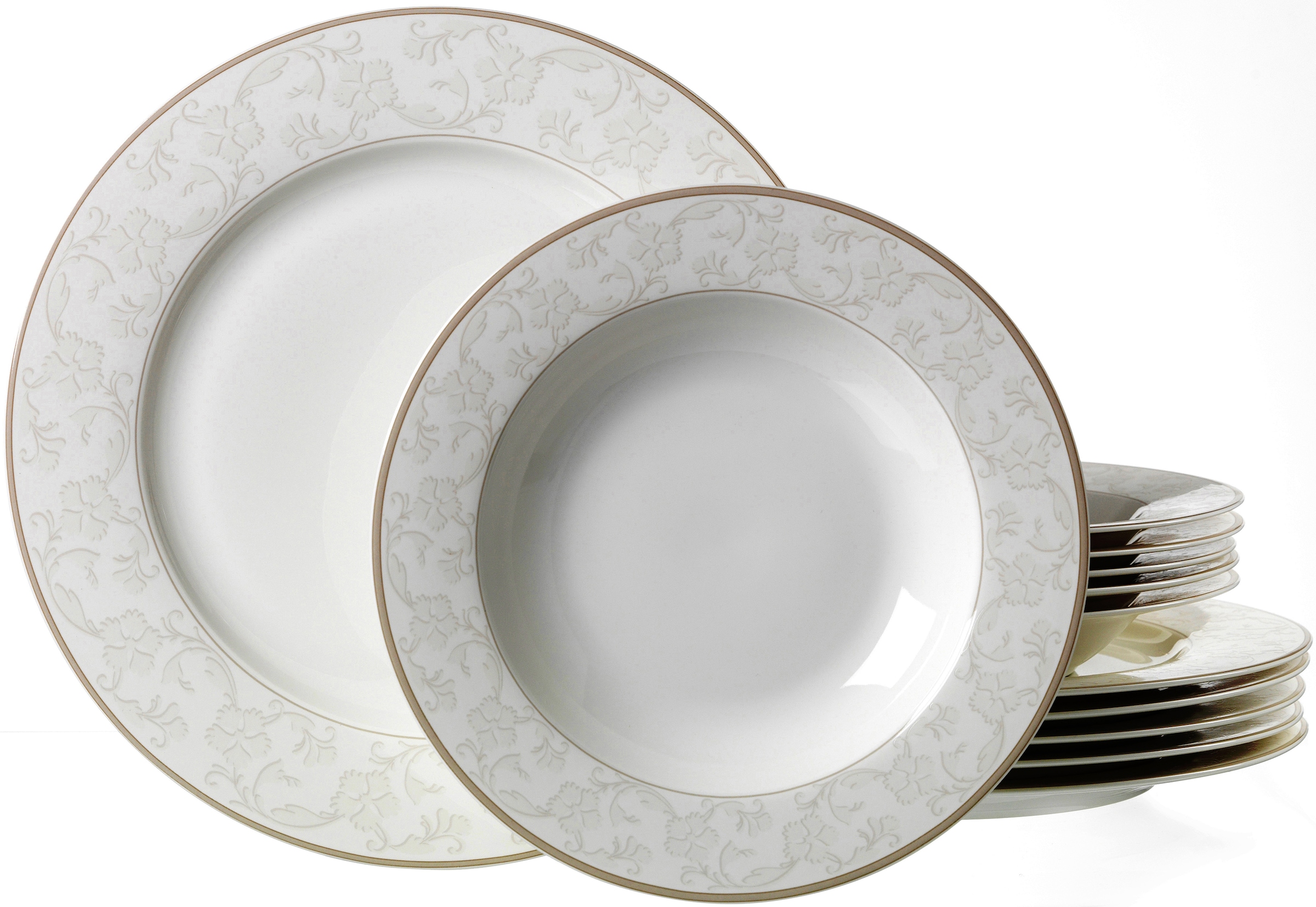 Ritzenhoff & Breker Tafelservice »Teller Set, Geschirr-Set ISABELLA«, (Set, 12 tlg.), extravagantes...