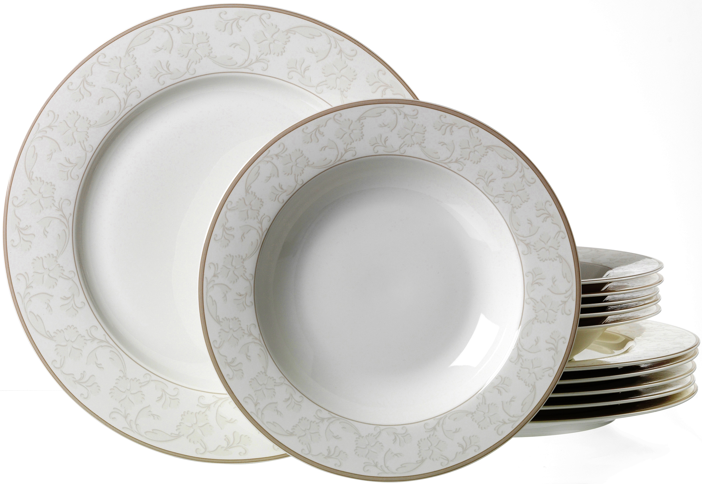 Image of Ritzenhoff & Breker Tafelservice "Teller Set, Geschirr-Set ISABELLA" extravagantes Design, 12 Teile, für 6 Personen