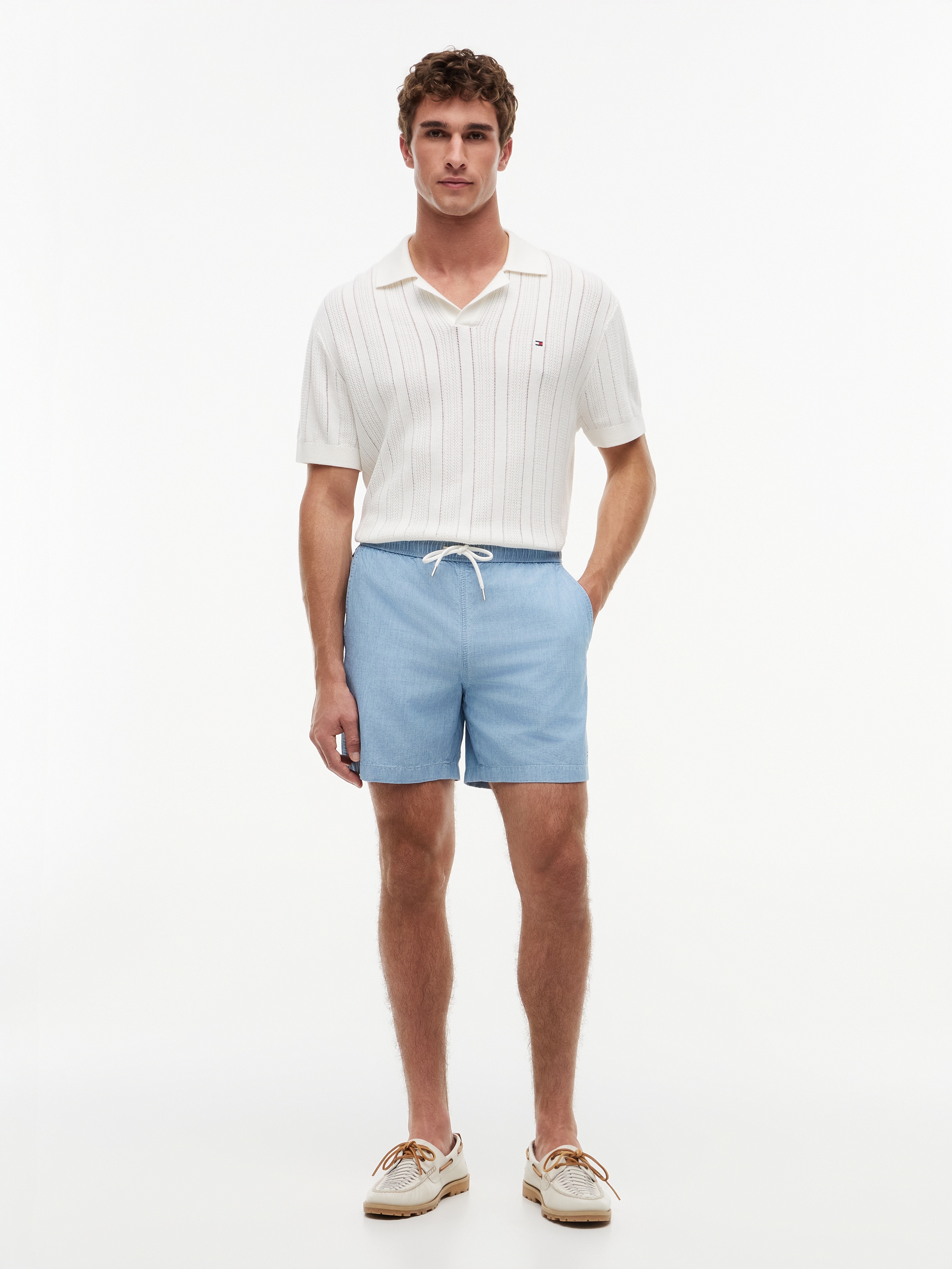 Tommy Hilfiger Shorts »DOVER 6" PO CHAMBRAY«  im Chambray-Optik, elatischer Bund