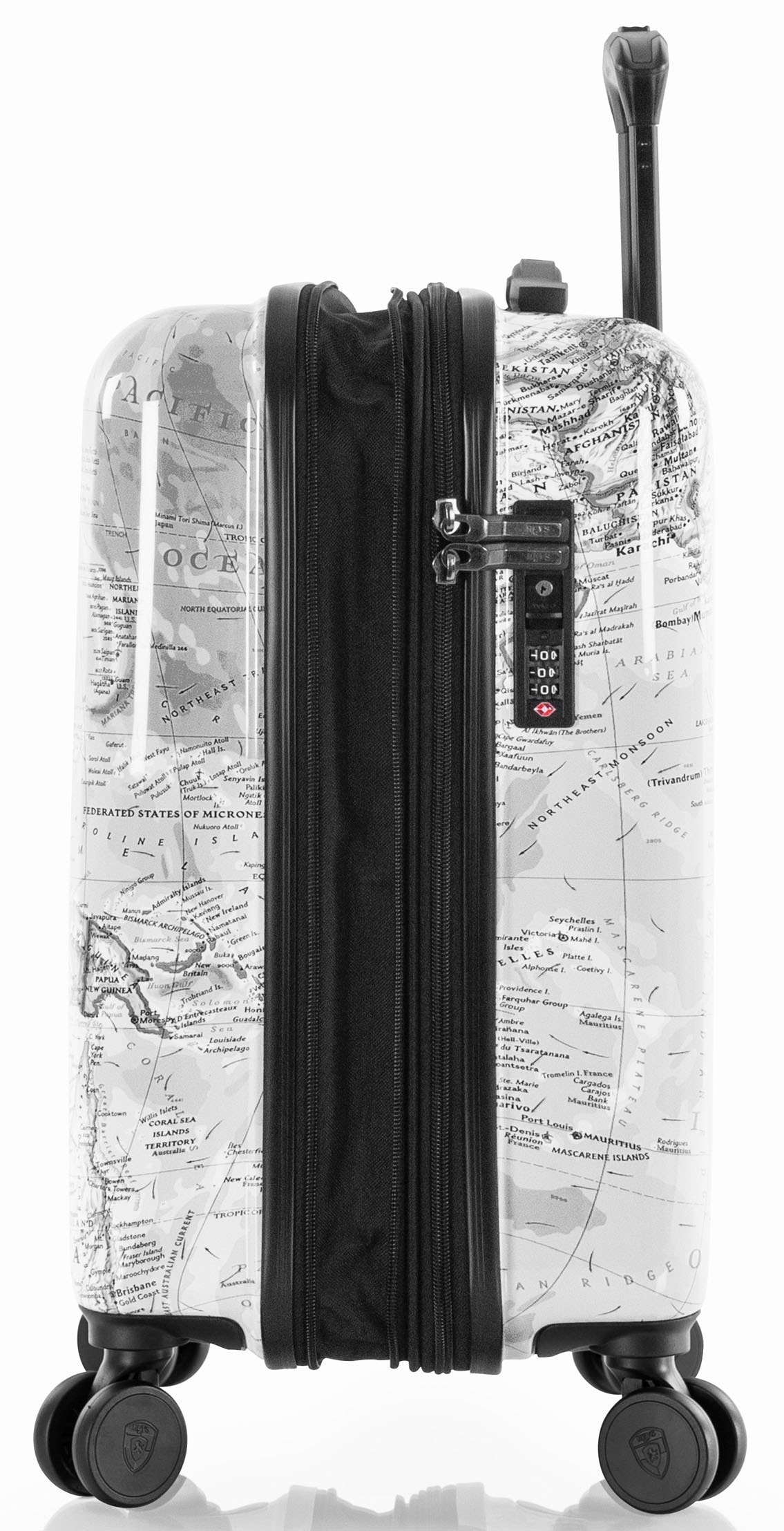 Heys Hartschalen-Trolley »Journey 3G schwarz/weiss, 53 cm«, 4 Rollen, Heys x Joachim Llambi Handgepäck-Koffer Reisegepäck