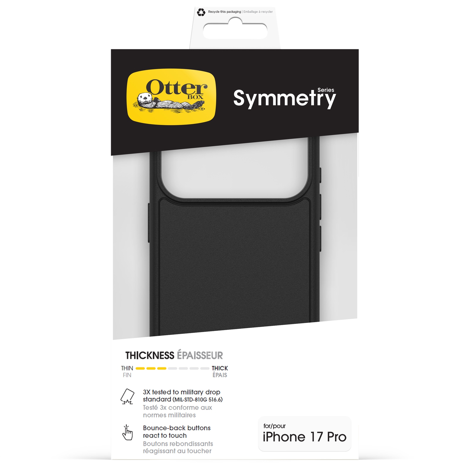 Otterbox Handyhülle »Symmetry Series für Apple iPhone 17 Pro« Apple iPhone 17 Pro Backcover, Schutzhülle, Handyschutzhülle, Case, Schutzcase, stossfest