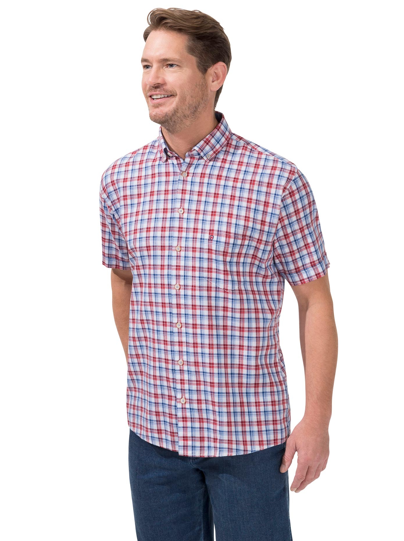 Kurzarm-Hemd mit Button-Down-Kragen